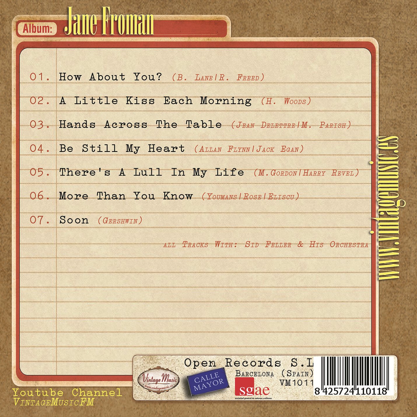 Jane Froman (Colección Vintage Music)