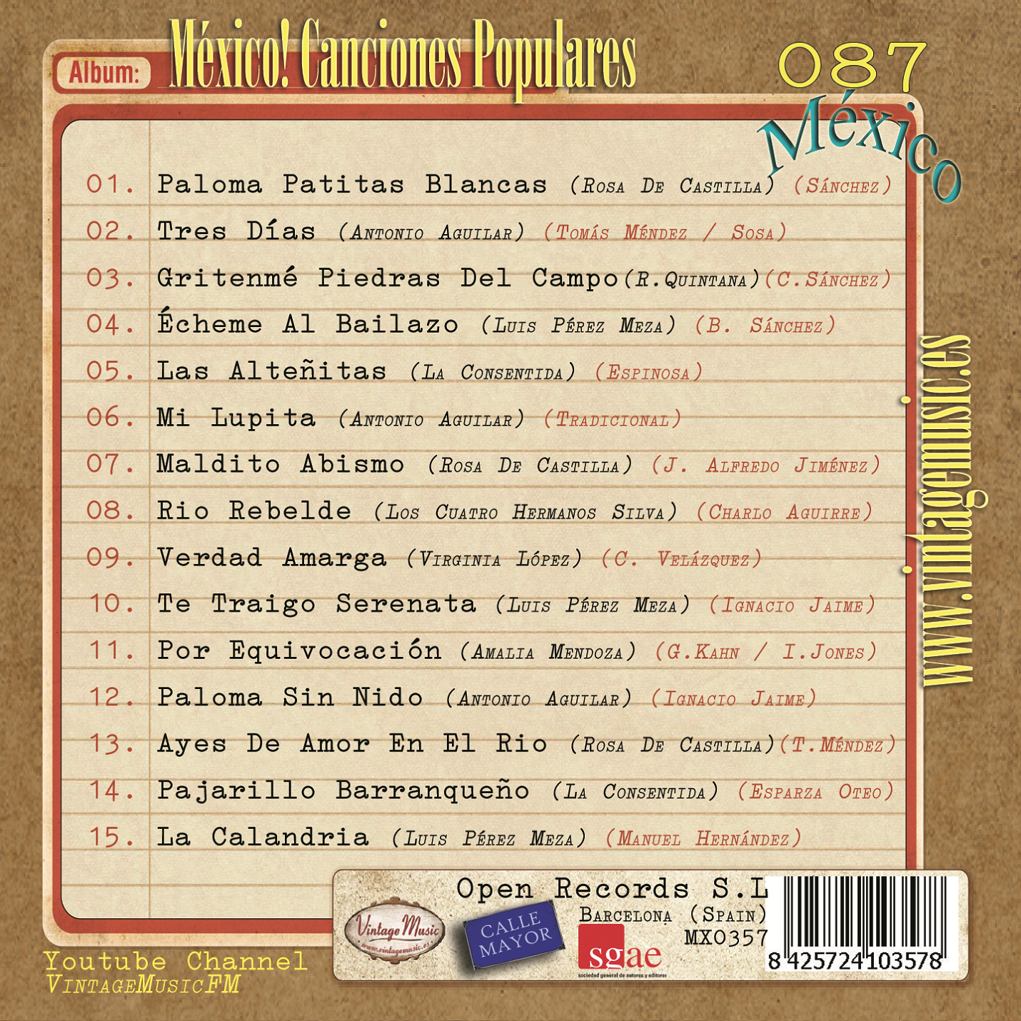 Corridos y Rancheras (Colección México - #87)