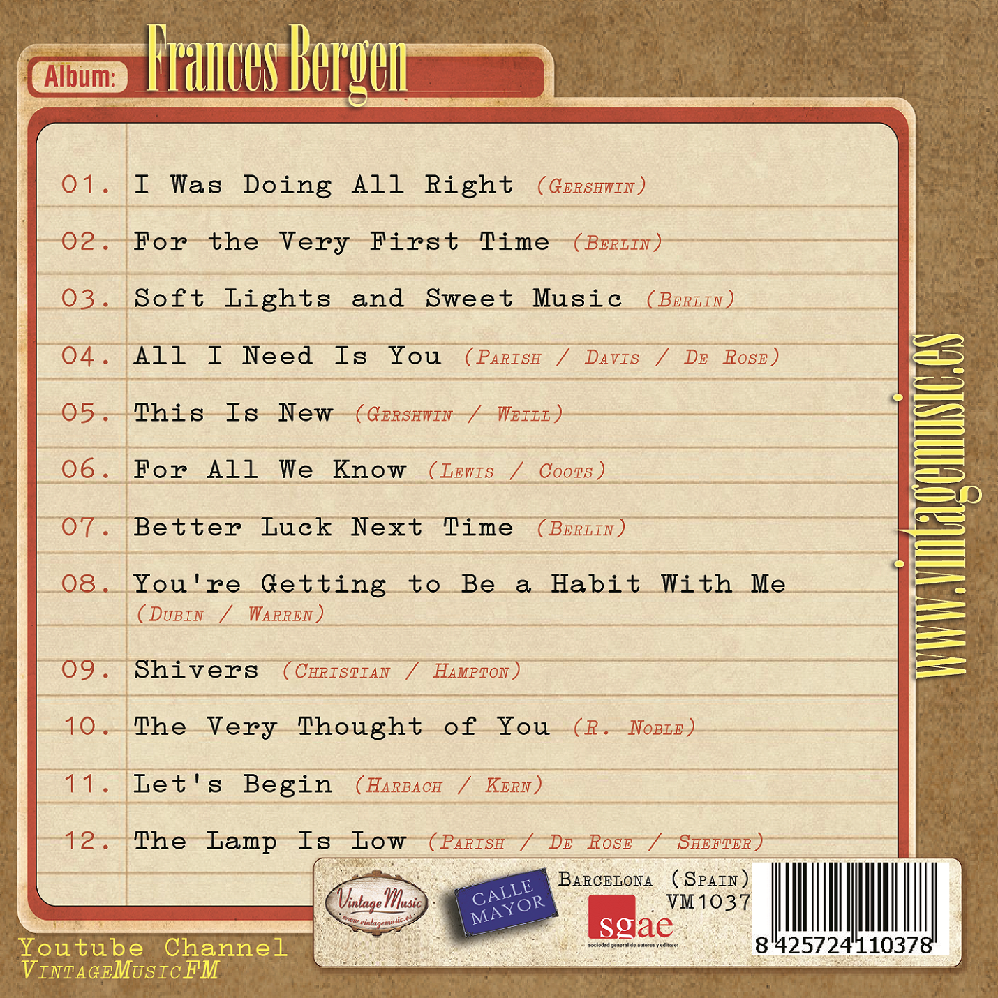 Frances Bergen (Colección Vintage Music)