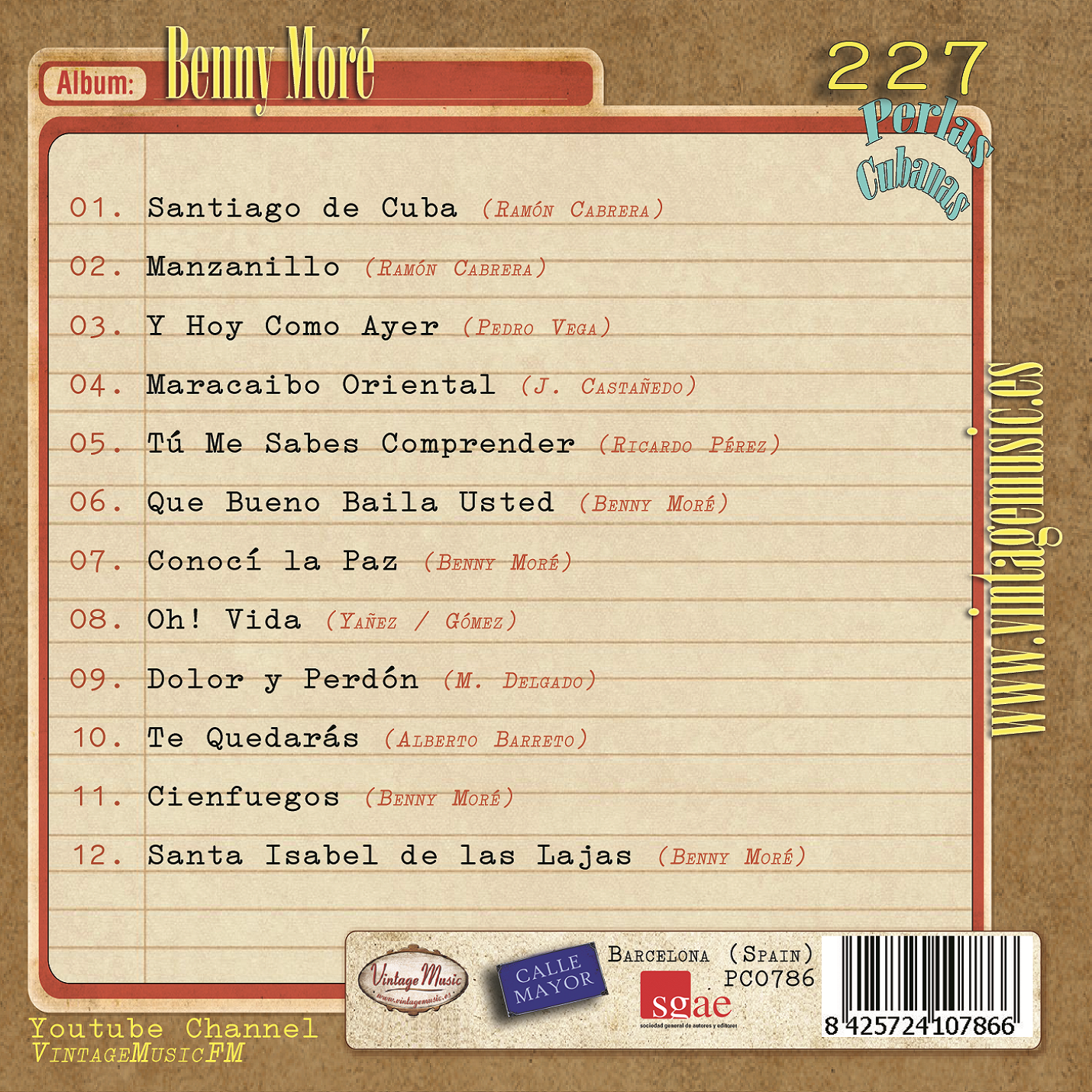 Benny Moré (Colección Perlas Cubanas - #227)