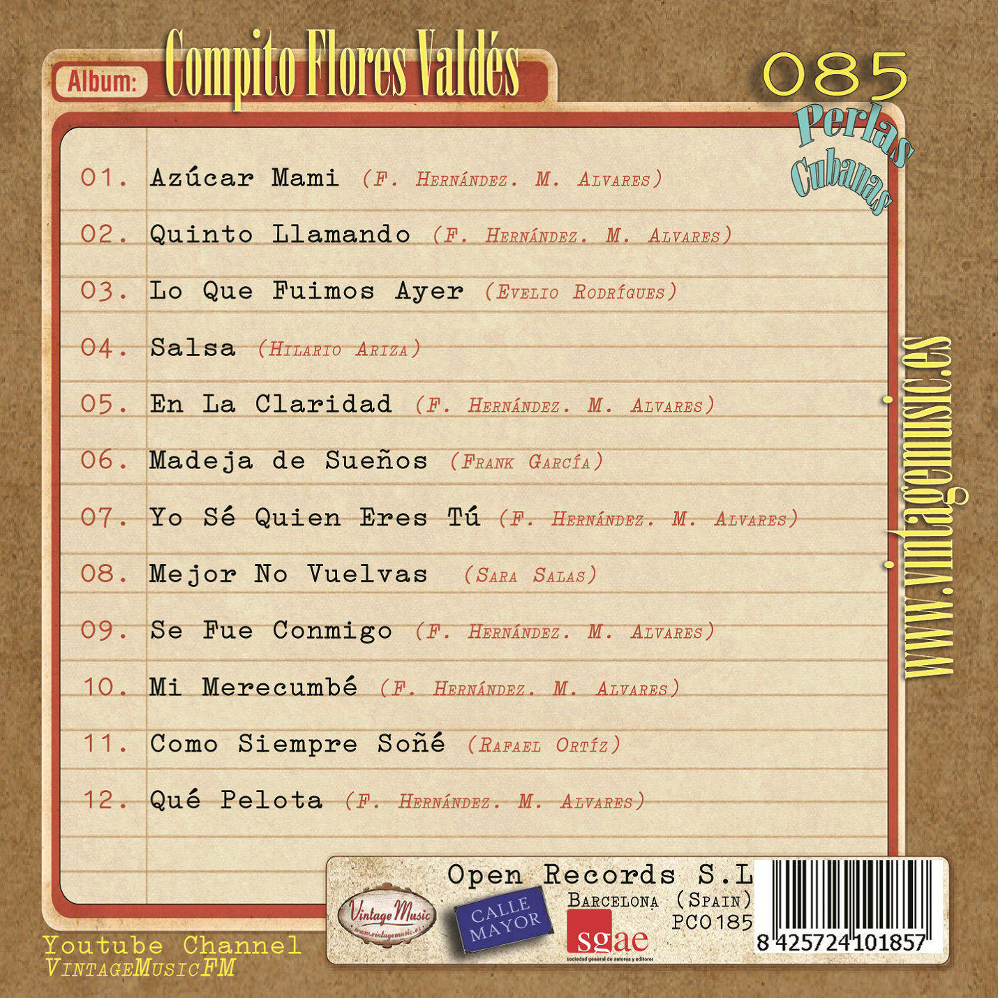 Compito Flores Valdes (Colección Perlas Cubanas - #85)