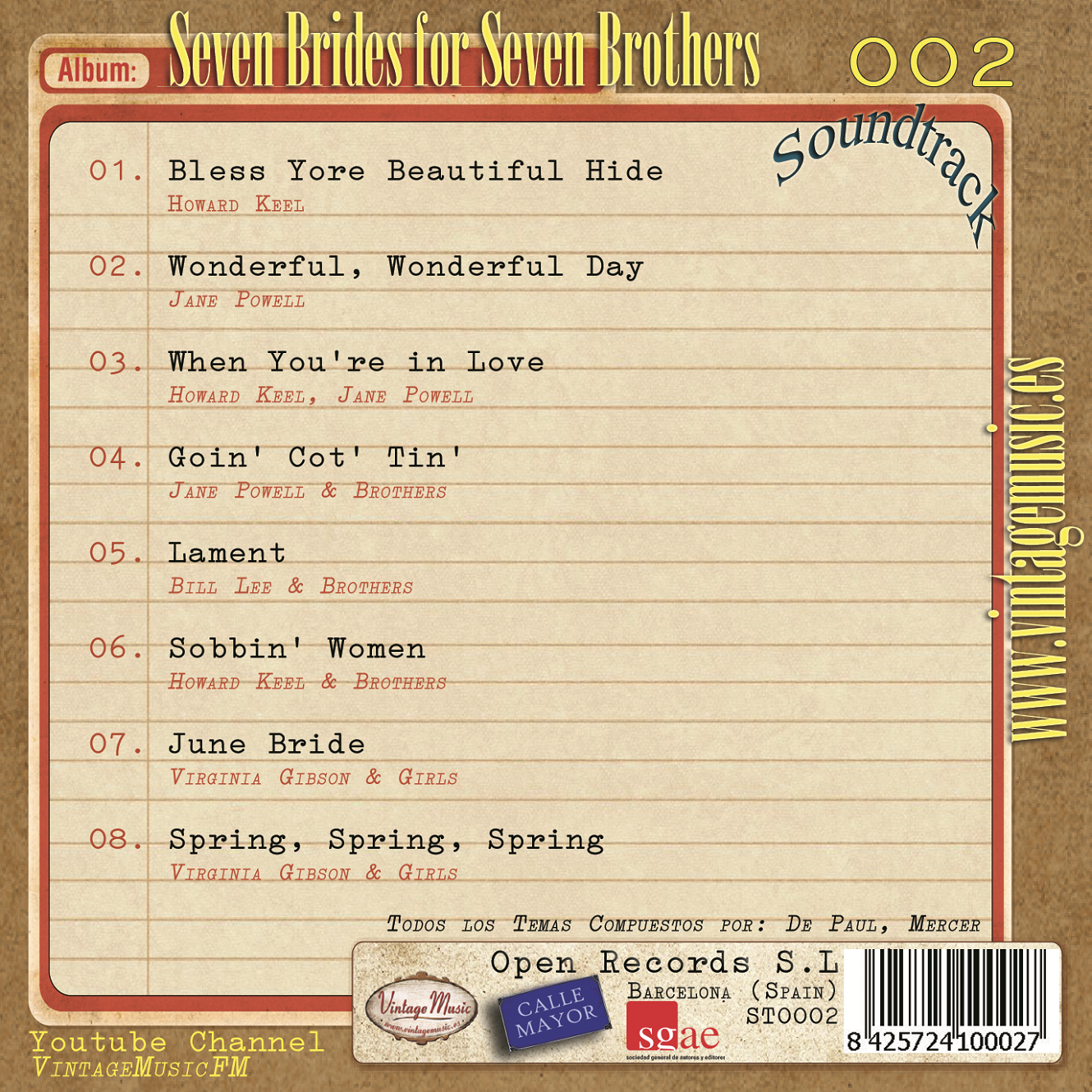 Seven Brides For Seven Brothers (Colección Soundtrack - #02)