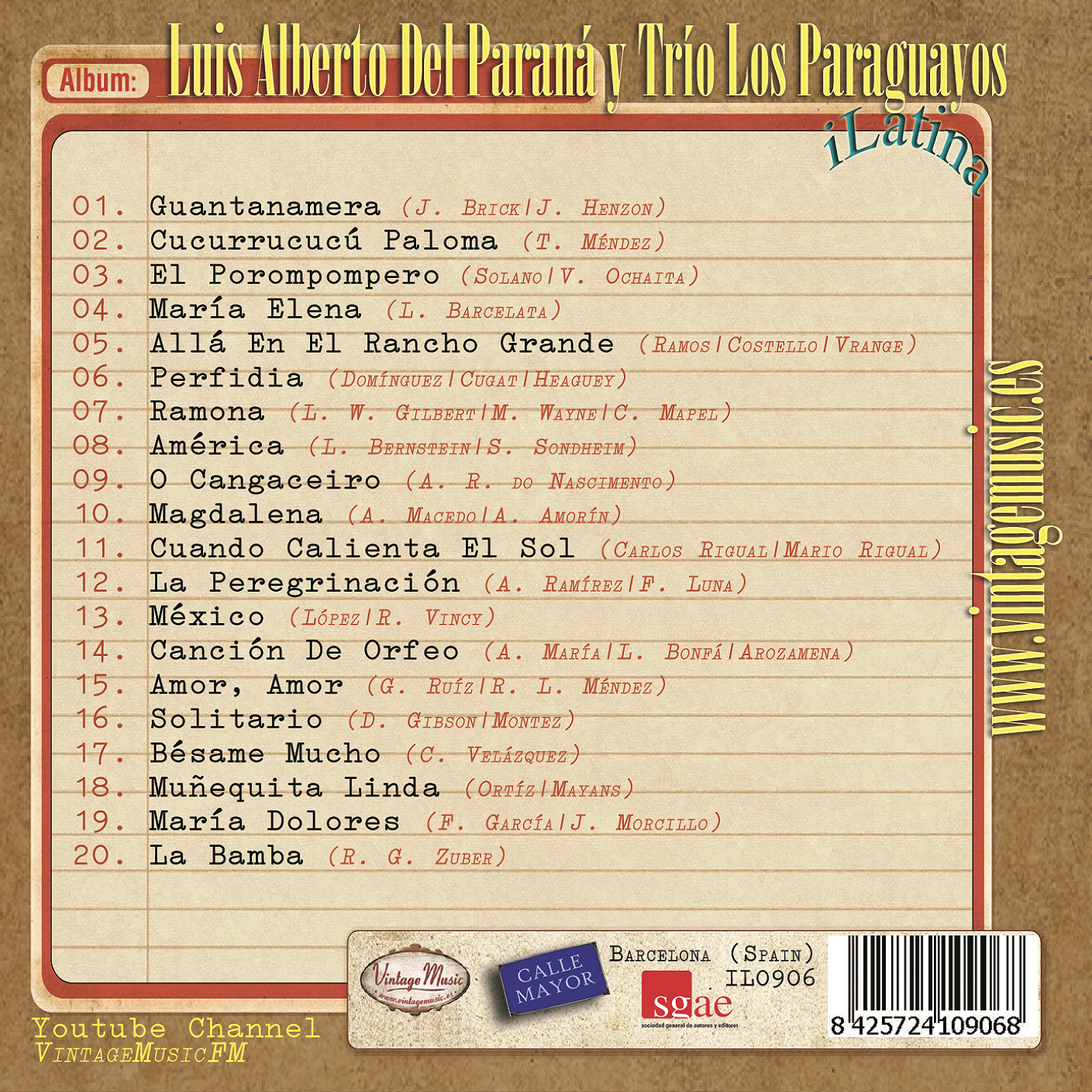 Luis Alberto del Paraná - Trío Paraguayos (Colección iLatina)