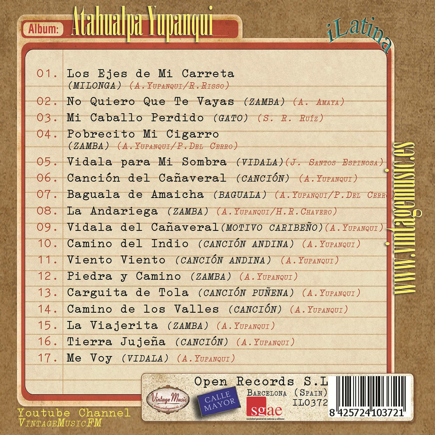 Atahualpa Yupanqui (Colección iLatina)