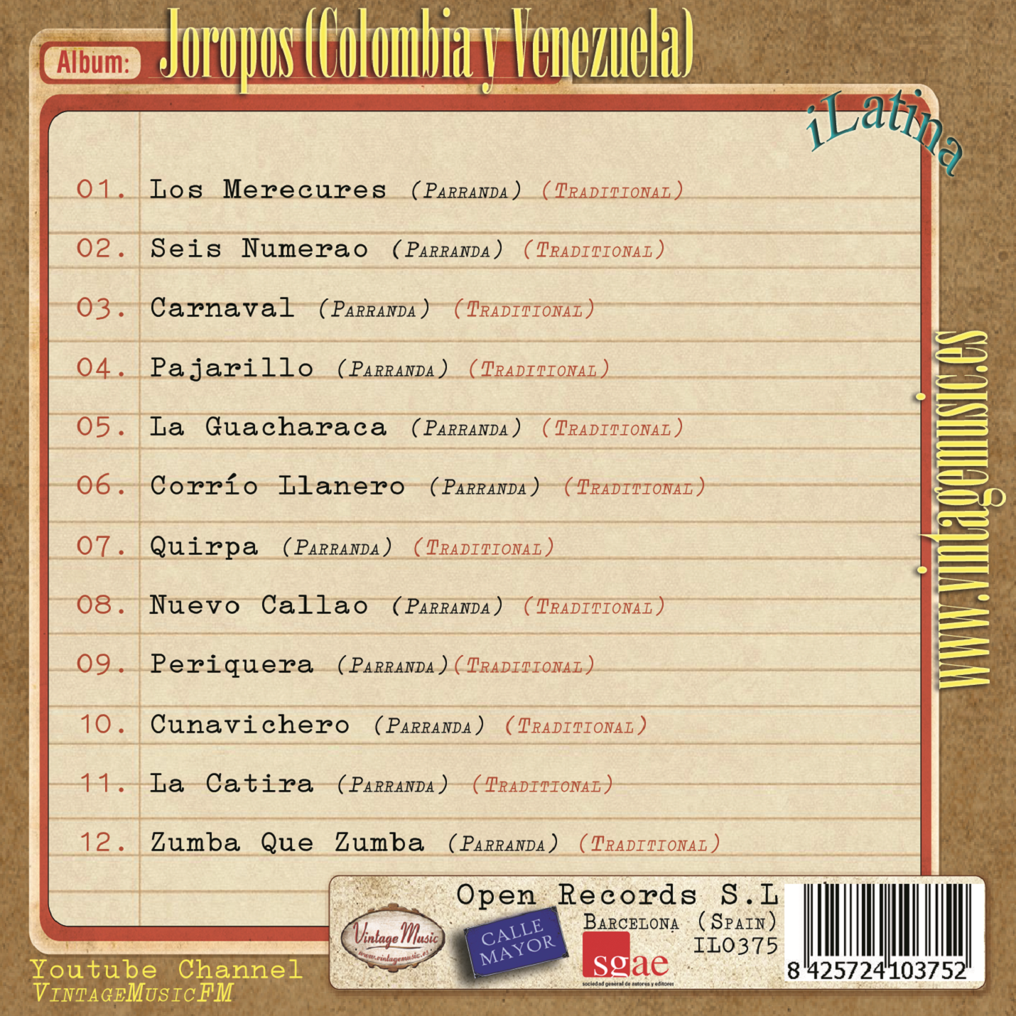 Joropos Colombia y Venezuela (Colección iLatina)
