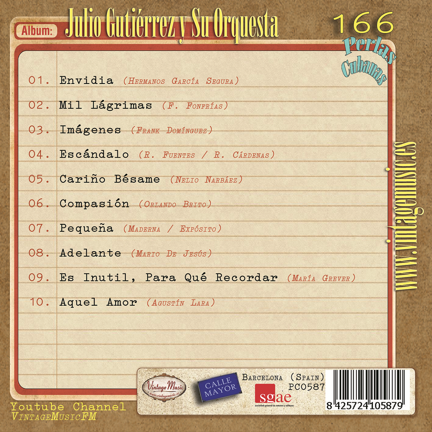 Julio Gutiérrez y Zoraida Marrero (Colección Perlas Cubanas - #166)
