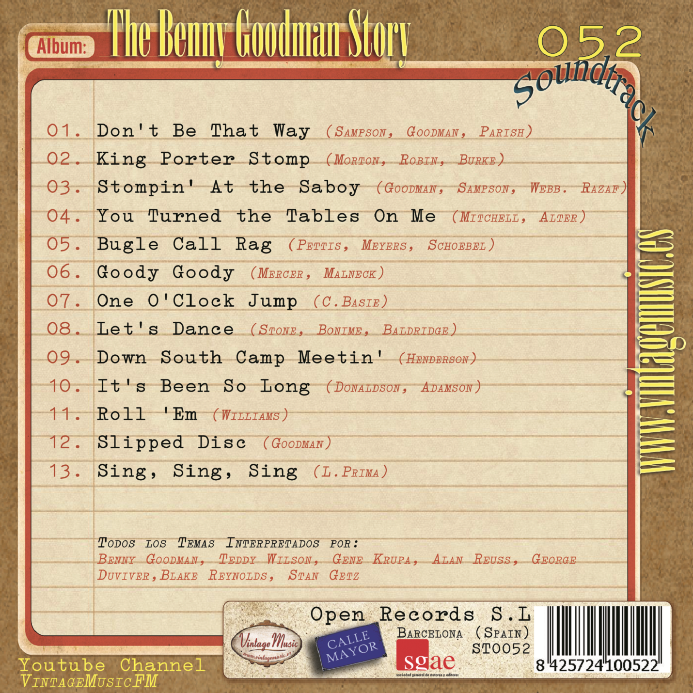 The Benny Goodman Story (Colección Soundtrack - #52)