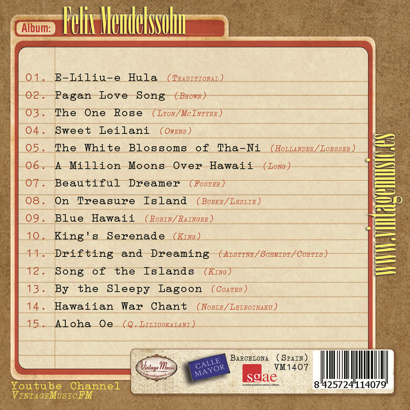 Felix Mendelssohn (Colección Vintage Music)