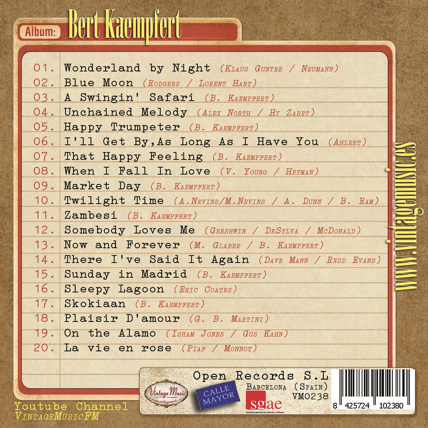 Bert Kaempfert (Colección Vintage Music)