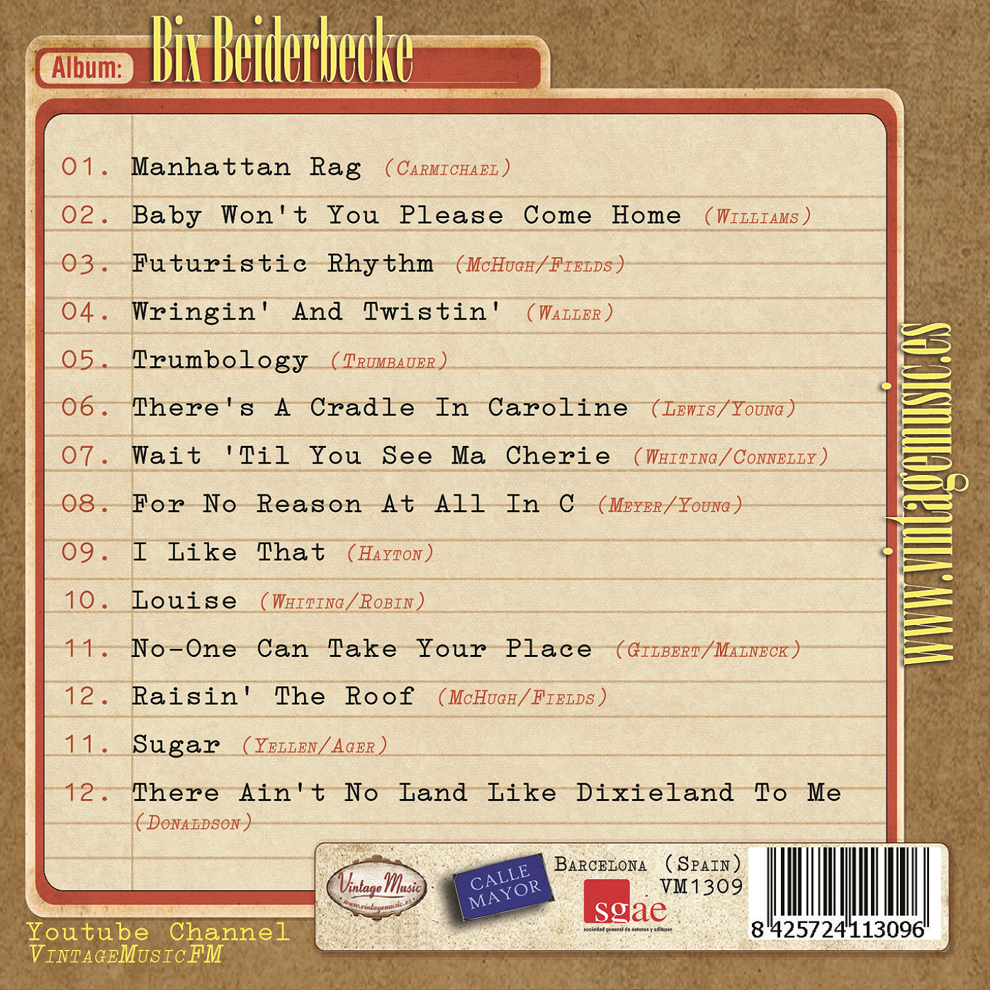 Bix Beiderbecke (Colección Vintage Music)