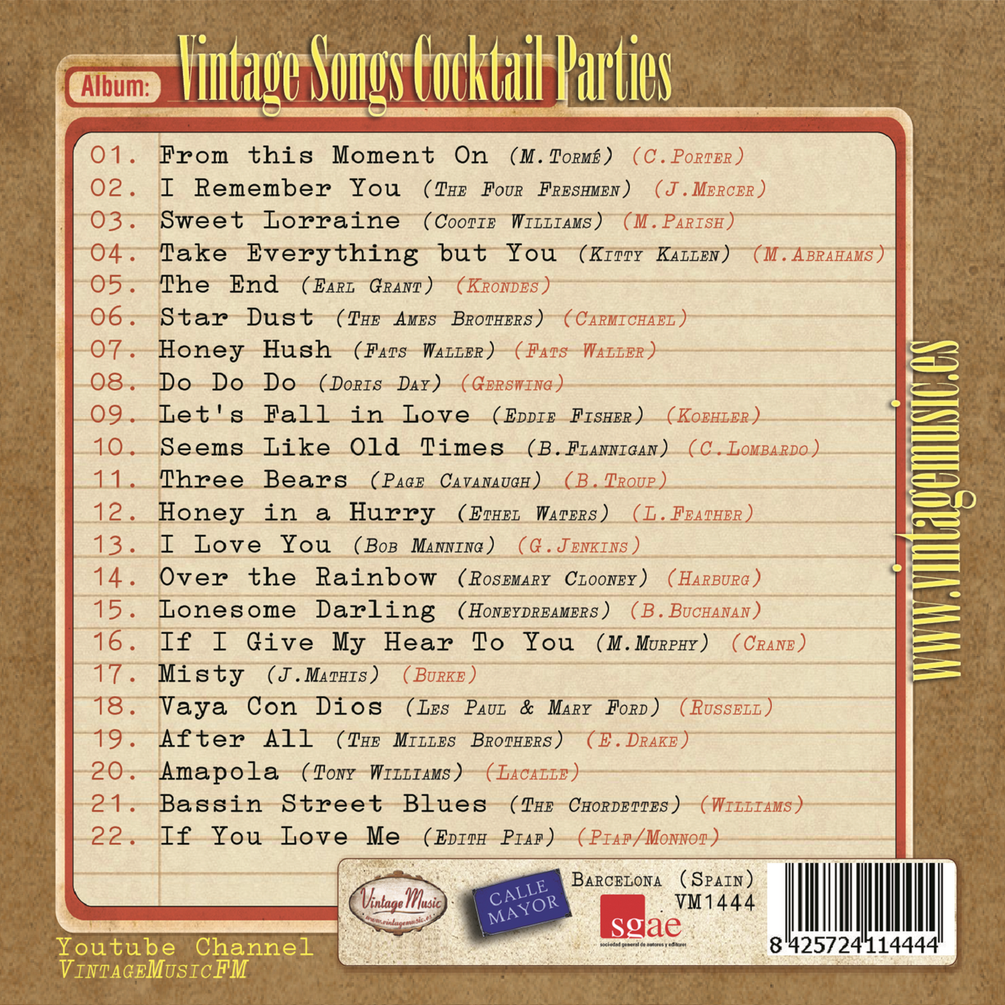 Vintage Songs Cocktail (Colección Vintage Music)