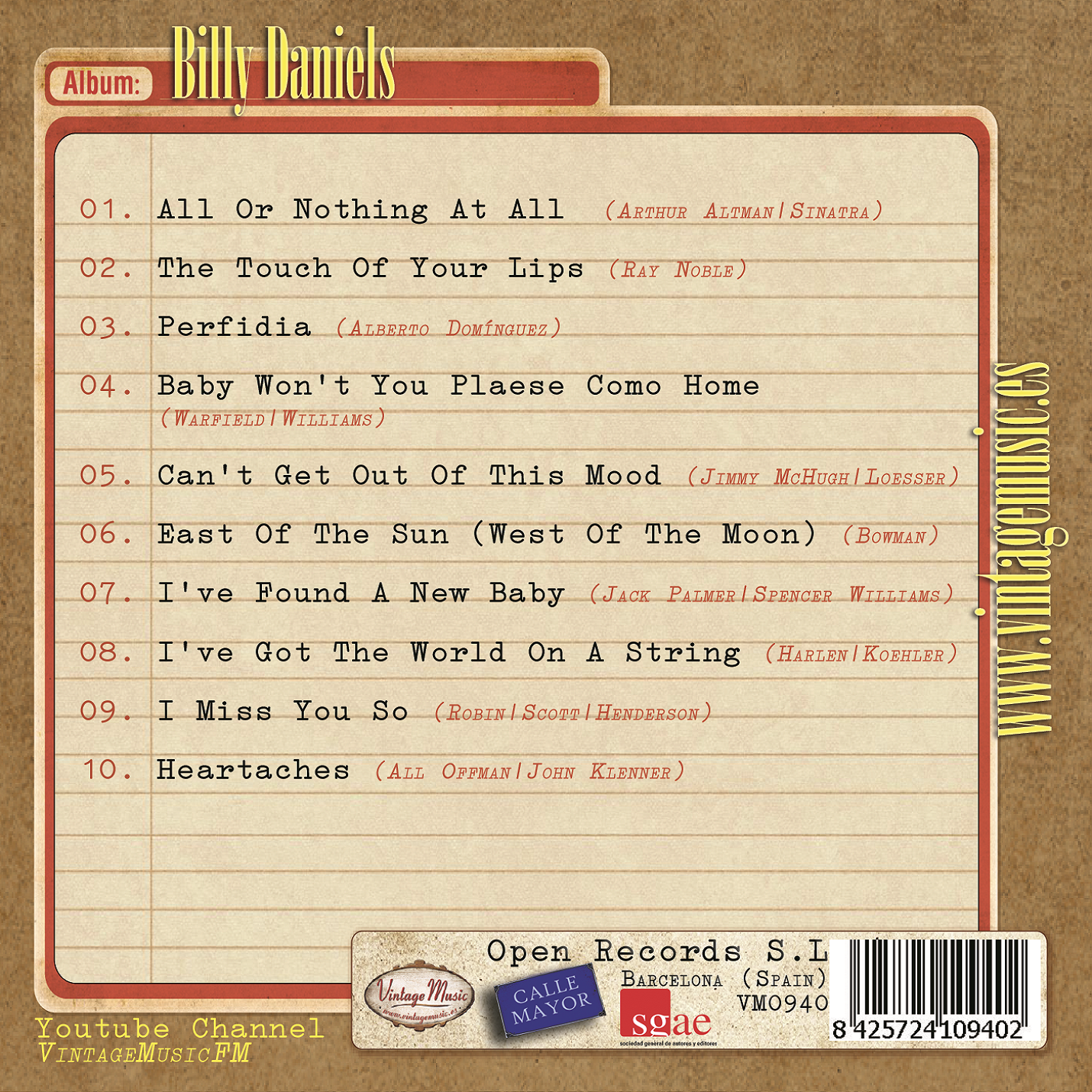 Billy Daniels (Colección Vintage Music)
