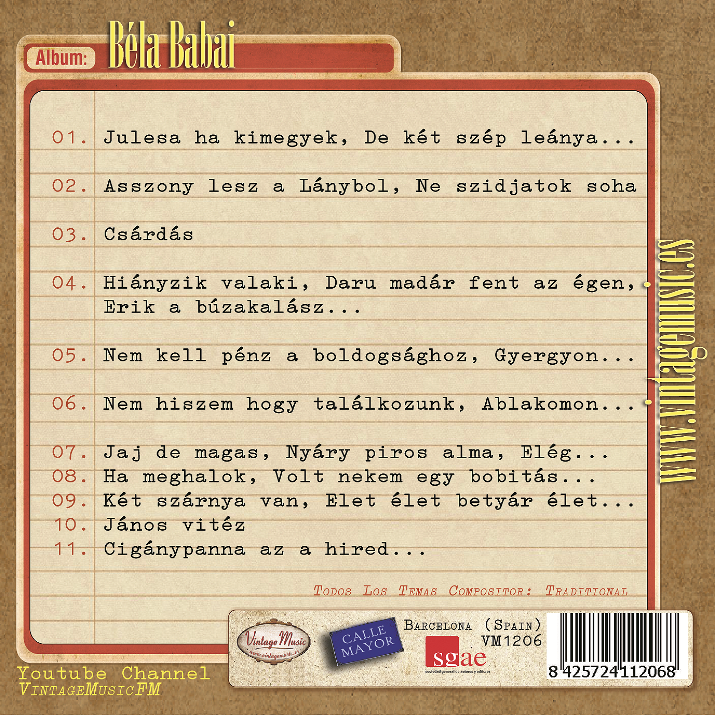 Bela Babai (Colección Vintage Music)