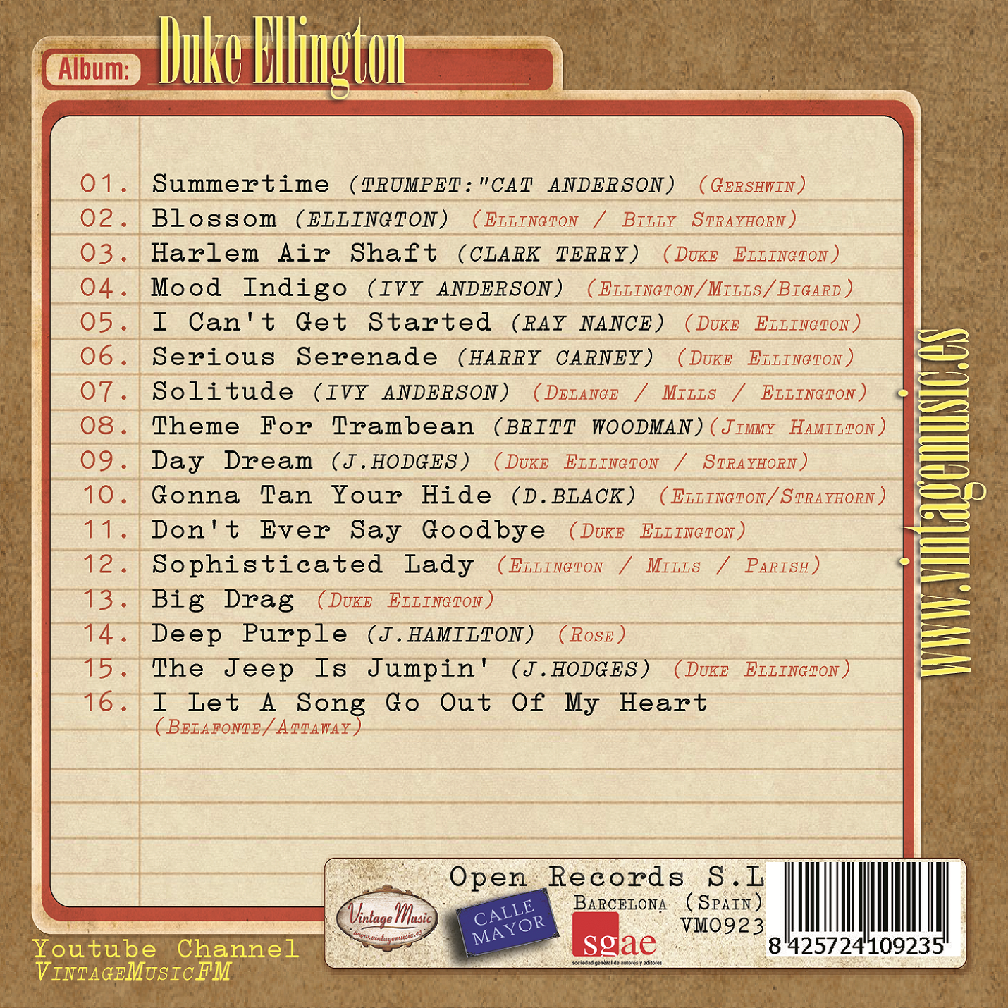 Duke Ellington (Colección Vintage Music)