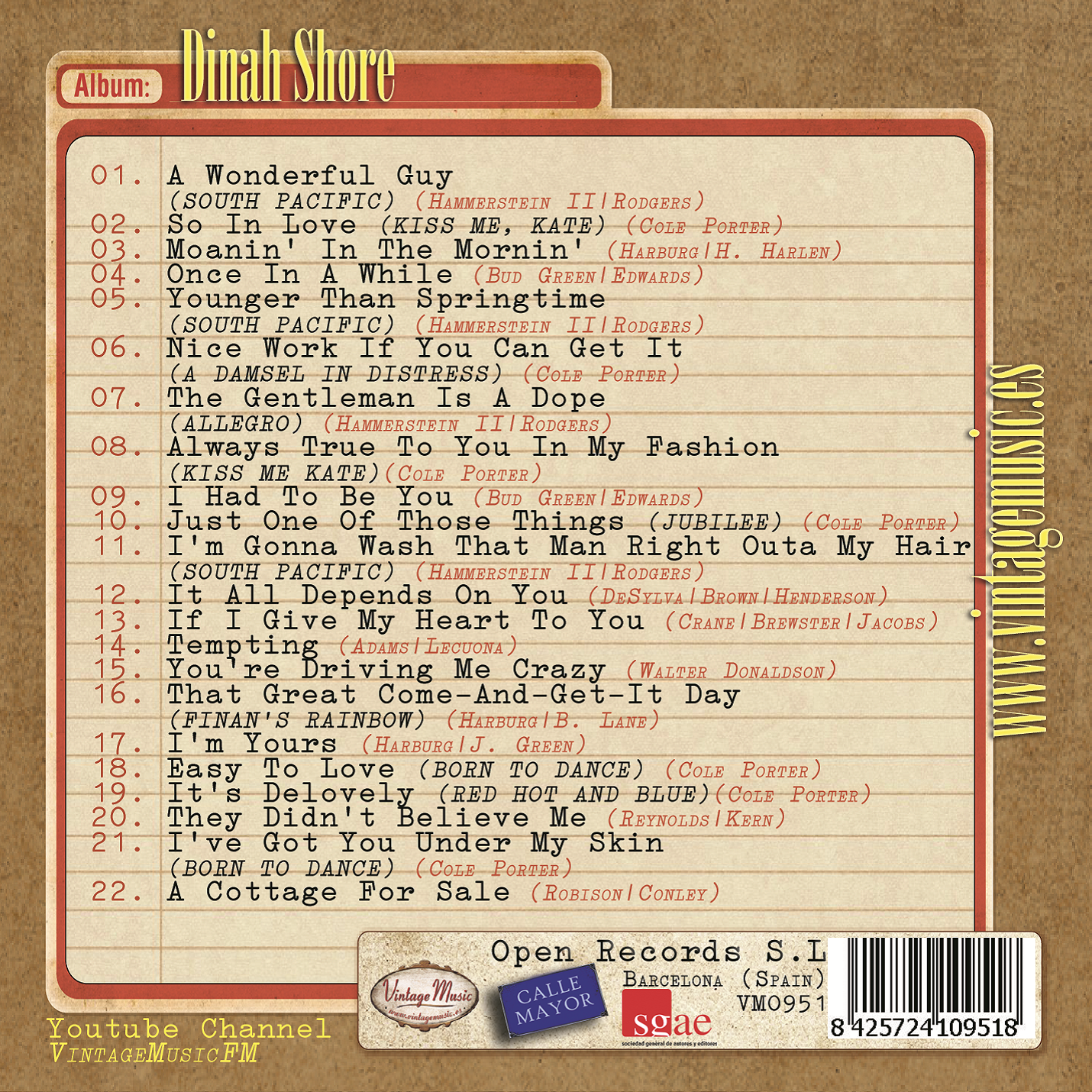 Dinah Shore (Colección Vintage Music)