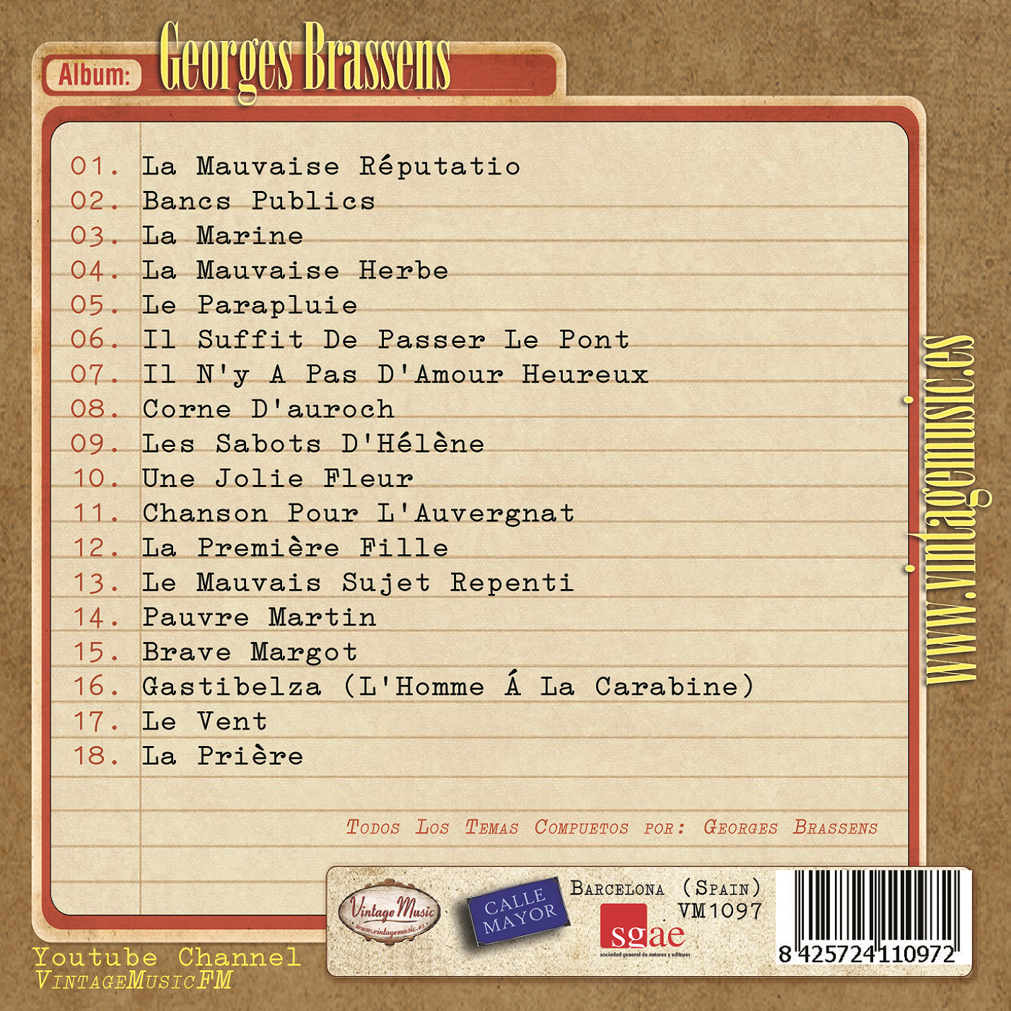 Georges Brassens (Colección Vintage Music)