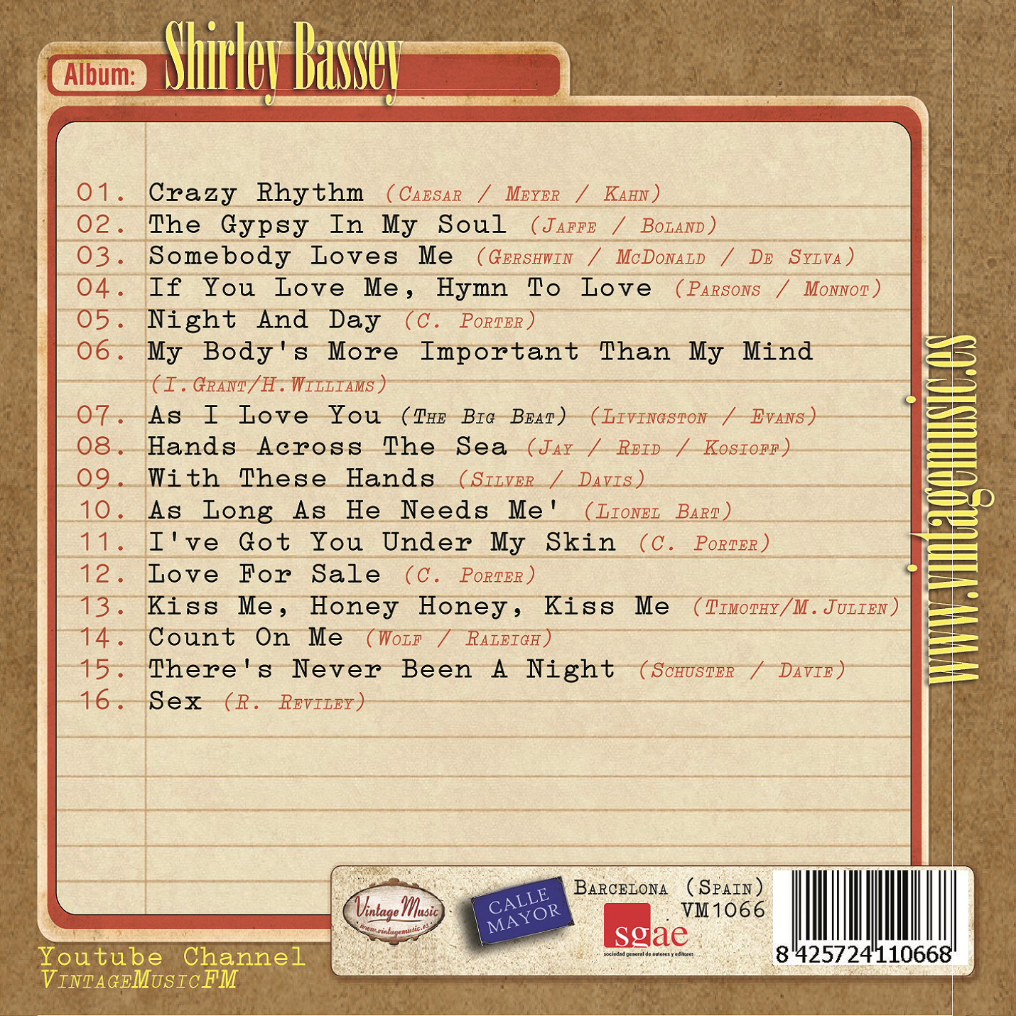 Shirley Bassey (Colección Vintage Music)