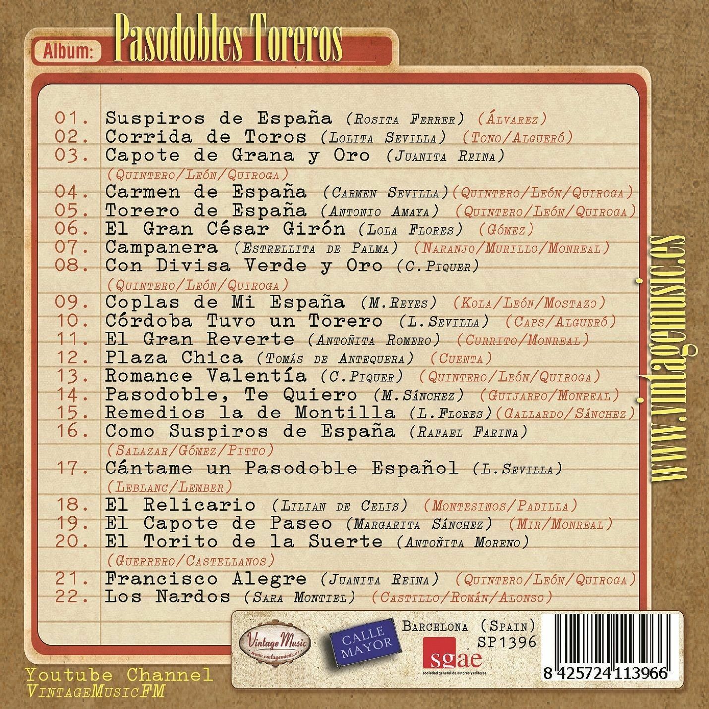 Pasodobles Toreros (Colección Española - #39)
