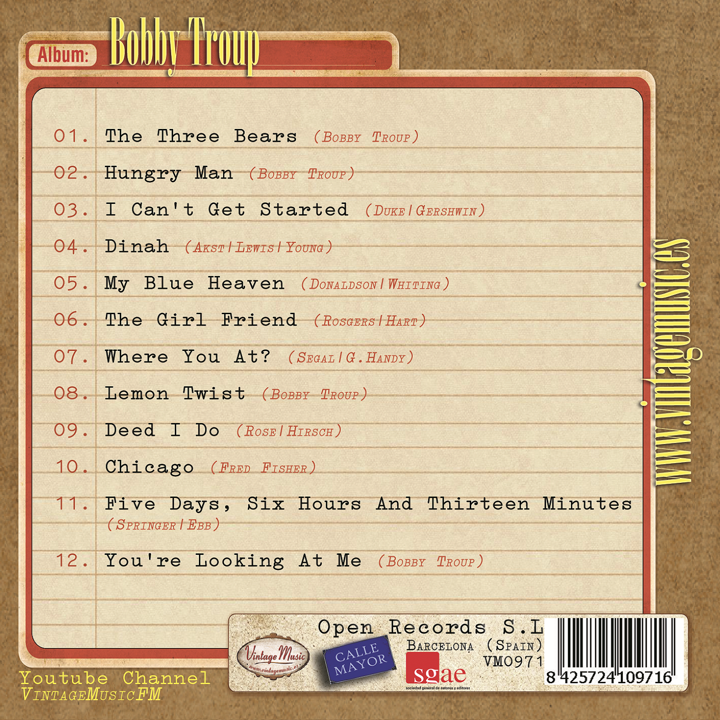 Bobby Troup (Colección Vintage Music)
