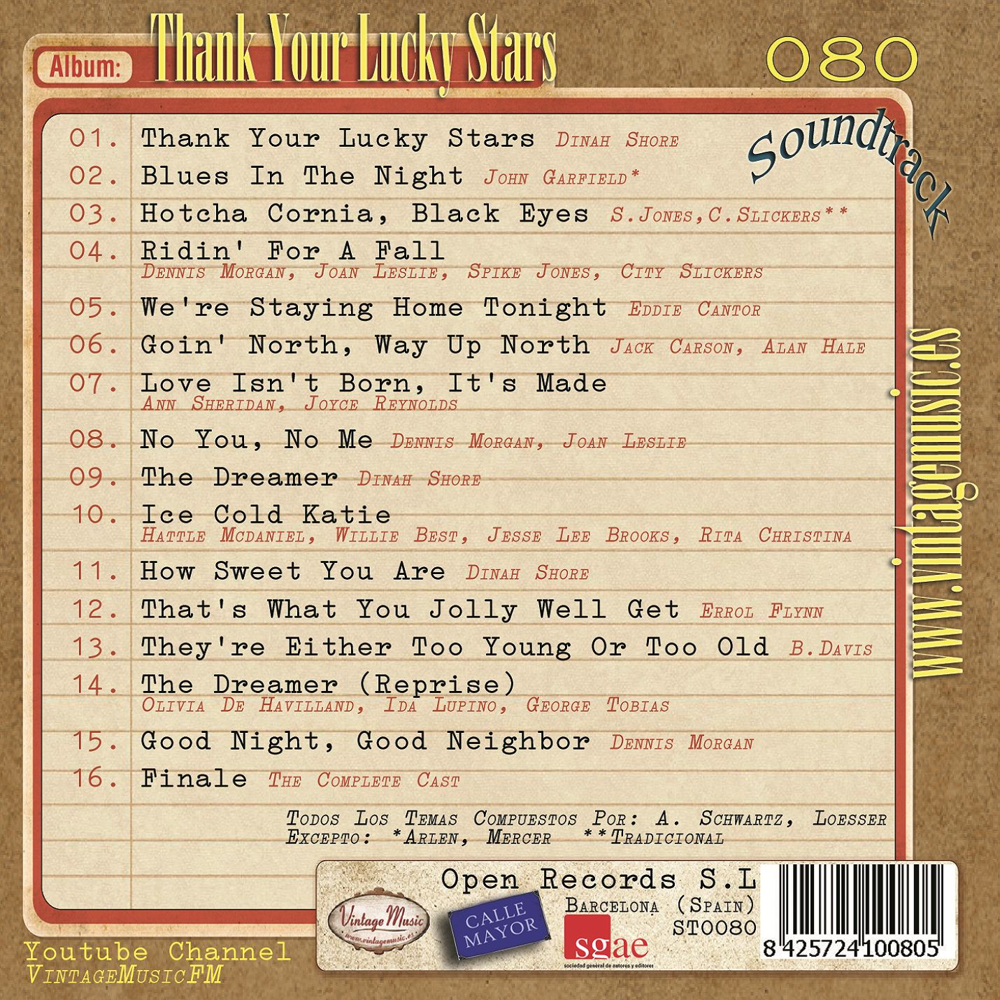Thank Your Lucky Stars (Colección Soundtrack - #80)