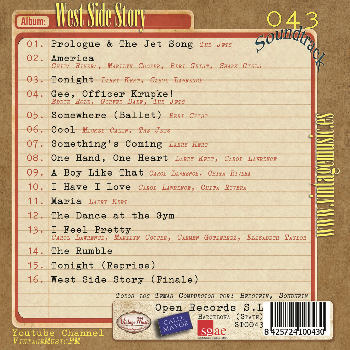 West Side Story (Colección Soundtrack - #43)