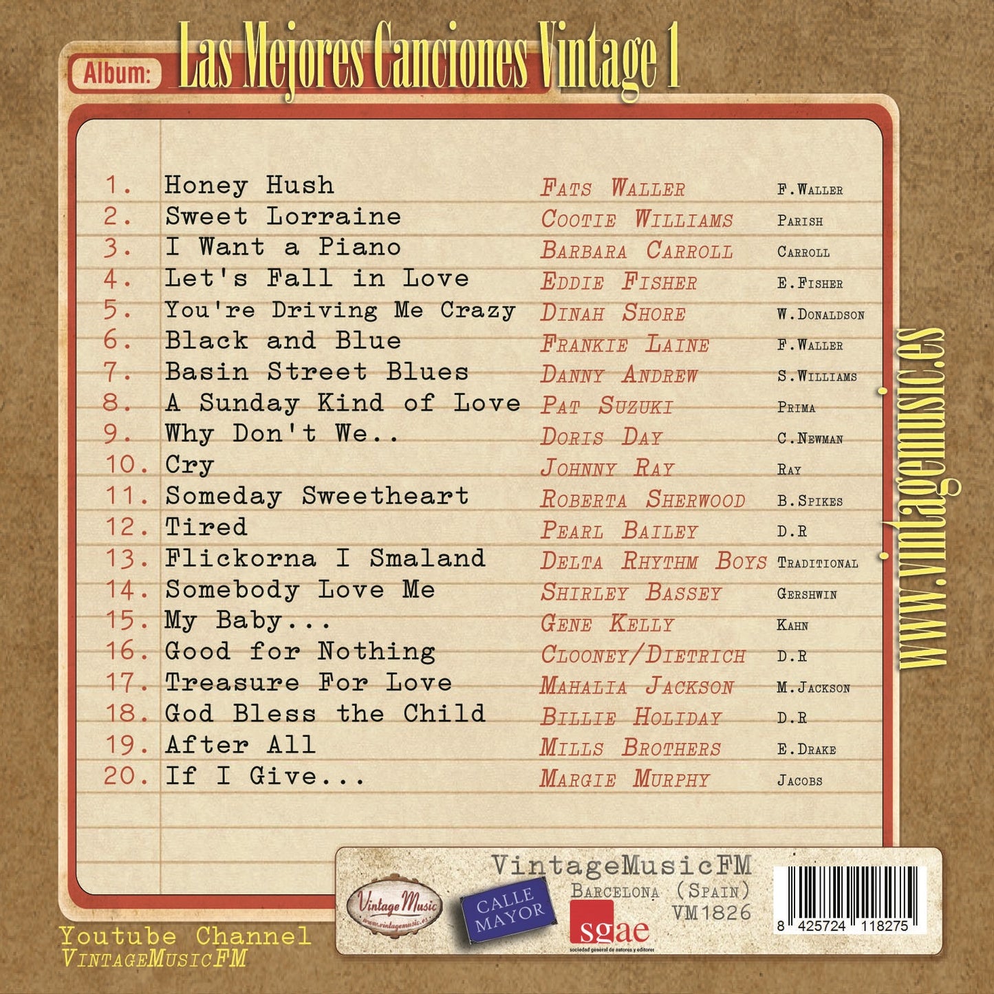 Las Mejores Canciones Vintage 1 - (Colección VintageMusicFM)