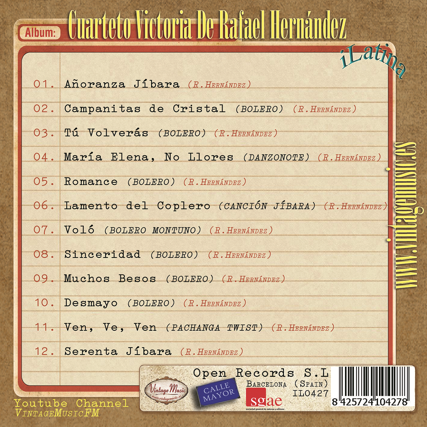 Cuarteto Victoria de Rafael Hernández (Colección iLatina)