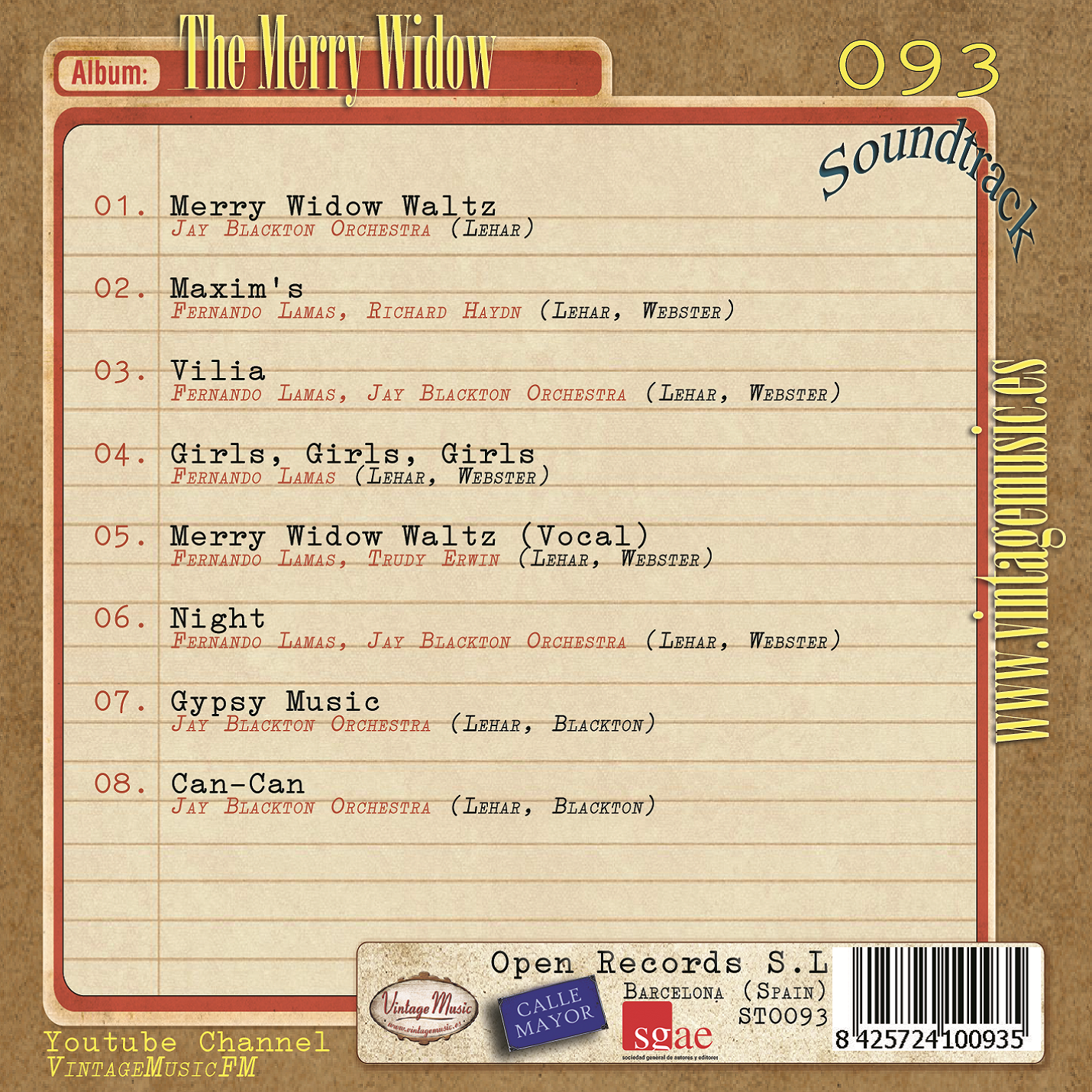 The Merry Widow (Colección Soundtrack - #93)
