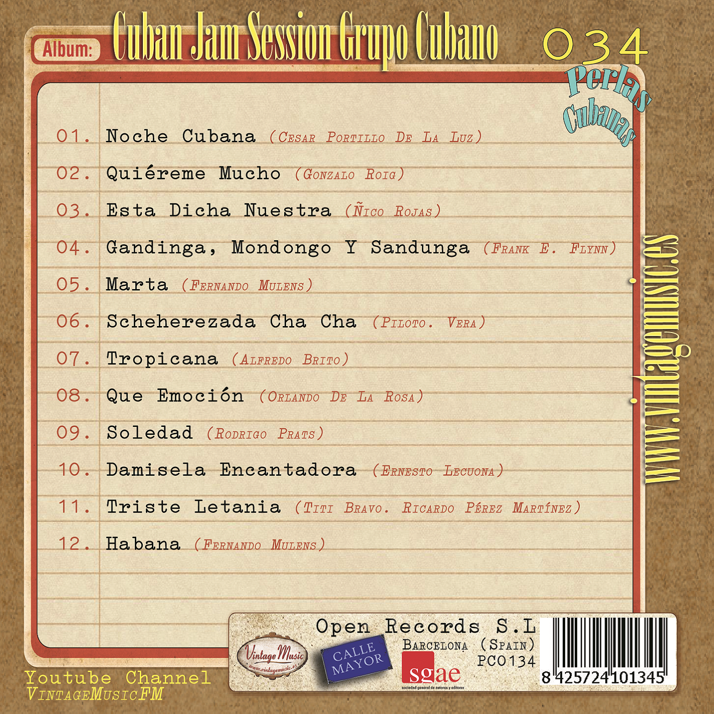 Cuban Jam Session Grupo Cubano (Colección Perlas Cubanas - #34)