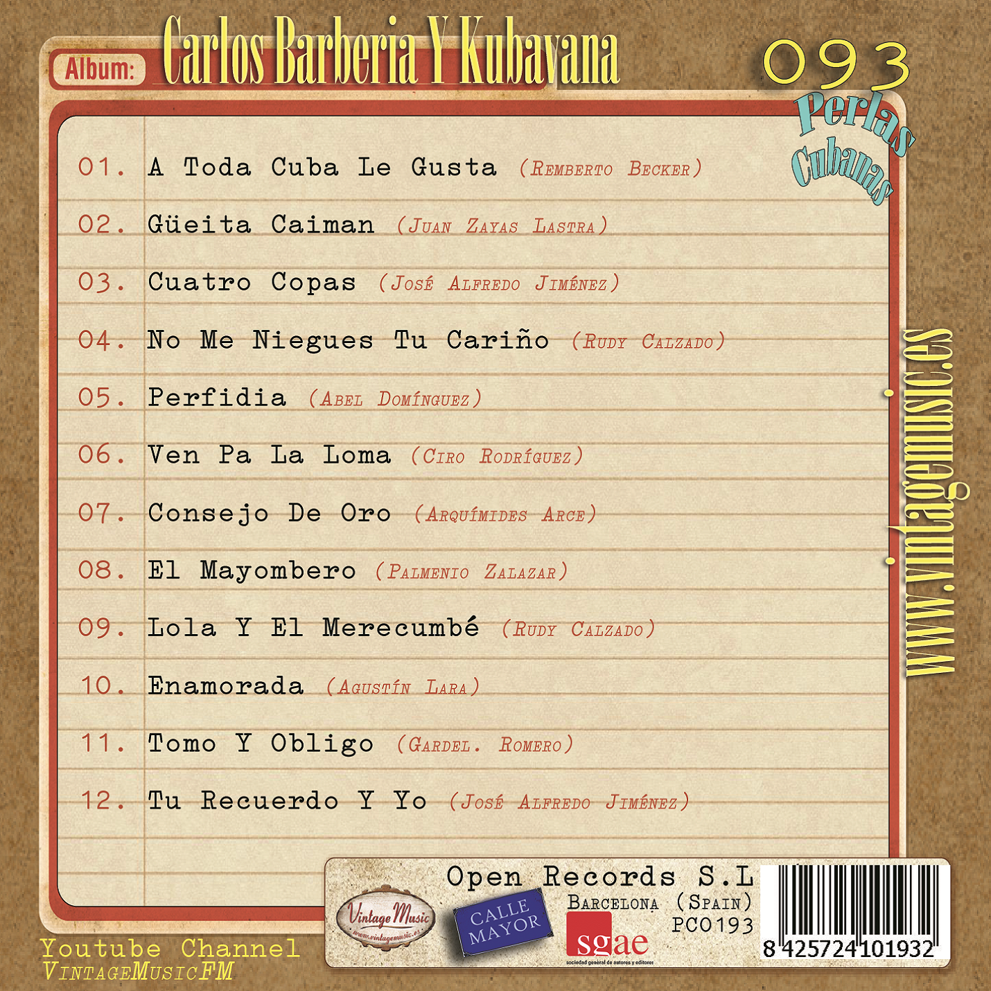 Carlos Barbería (Colección Perlas Cubanas - #93)