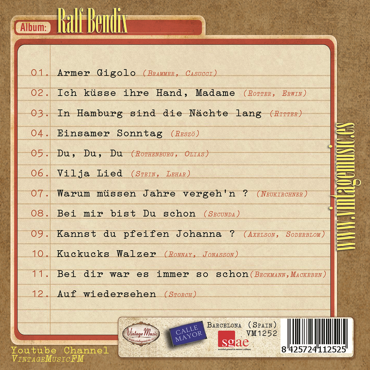 Ralf Bendix (Colección Vintage Music)