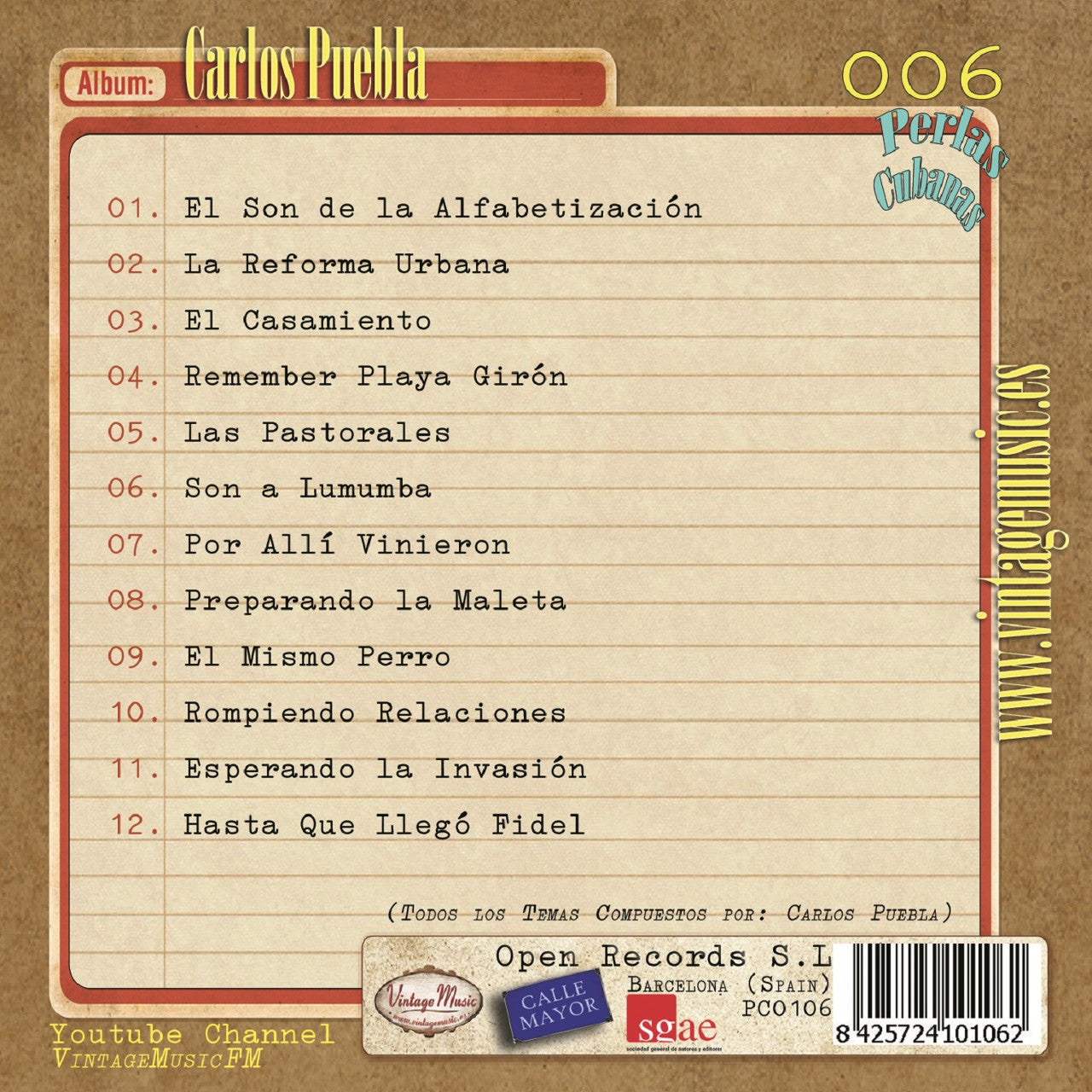 Carlos Puebla (Colección Perlas Cubanas - #6)