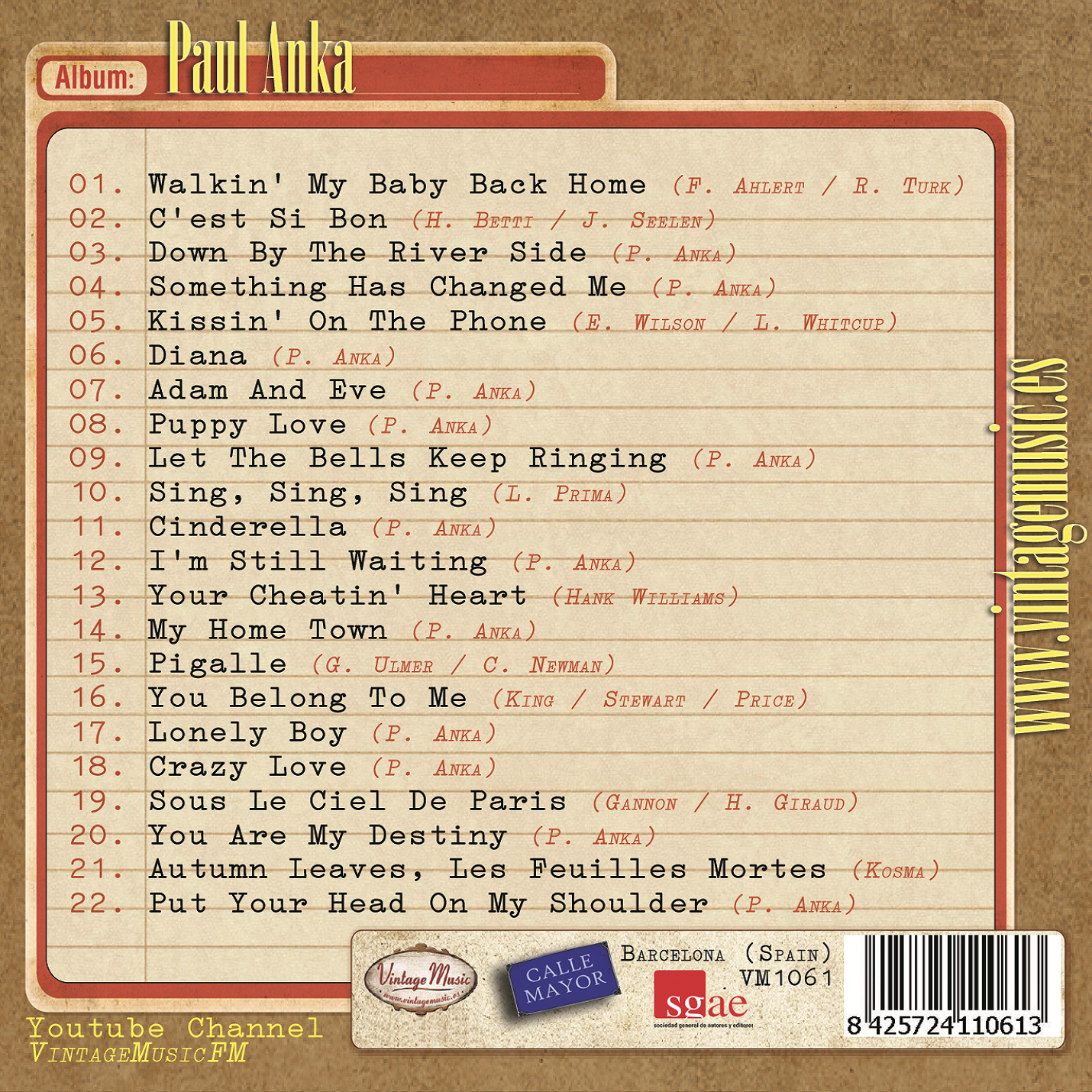 Paul Anka (Colección Vintage Music)