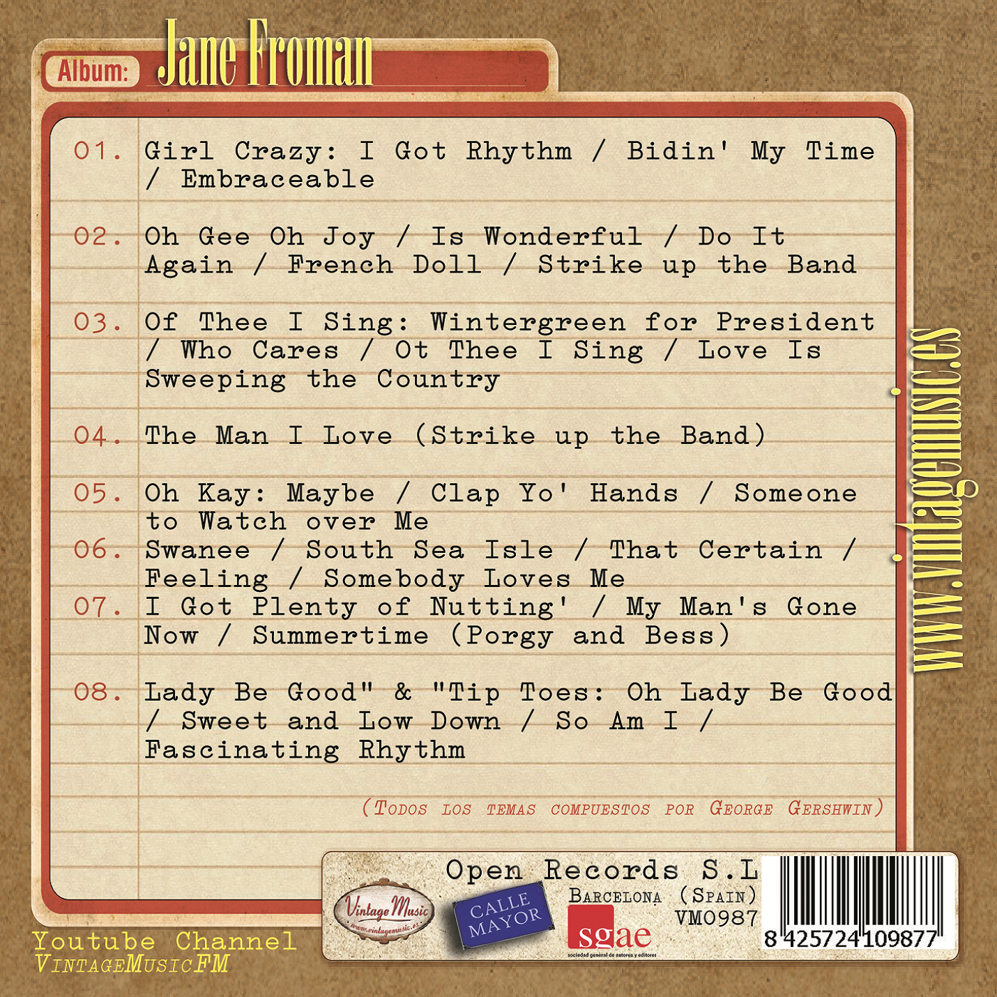 Jane Froman (Colección Vintage Music)