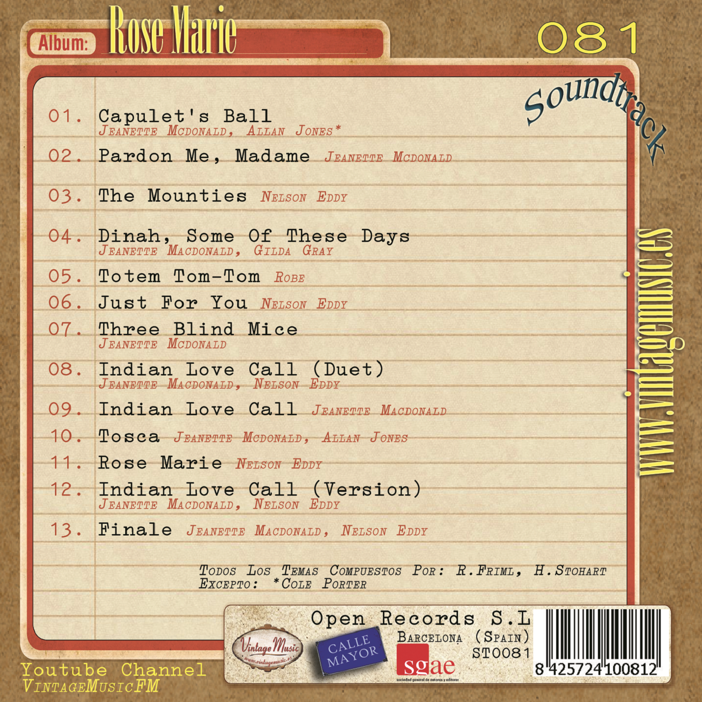 Rose Marie (Colección Soundtrack - #81)