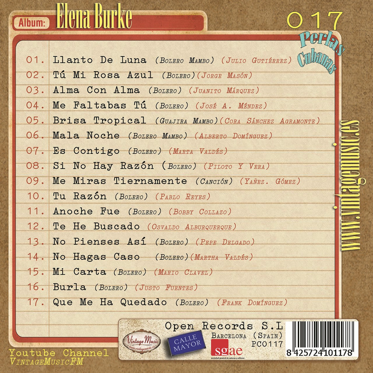 Elena Burke (Colección Perlas Cubanas - #17)