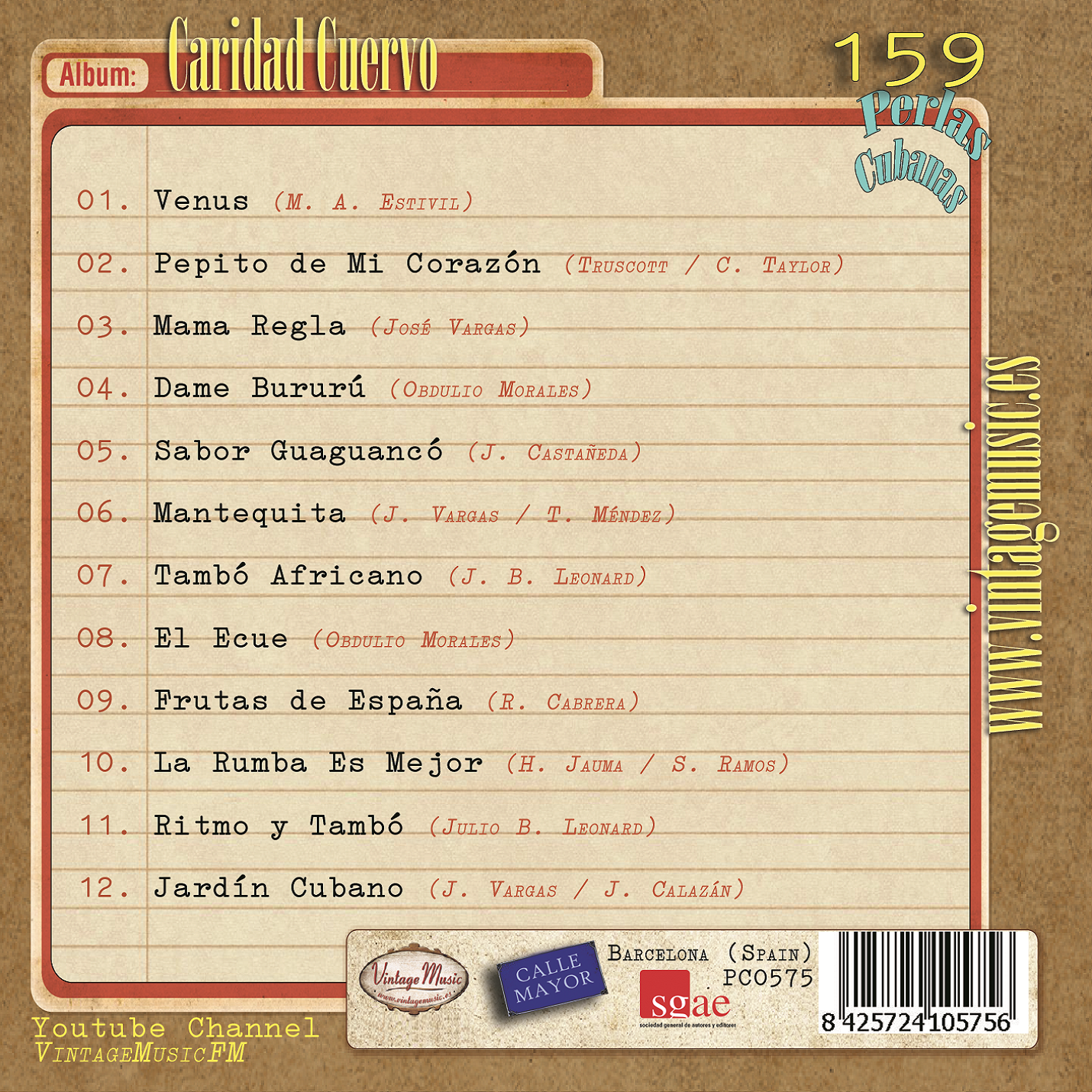 Caridad Cuervo (Colección Perlas Cubanas - #159)