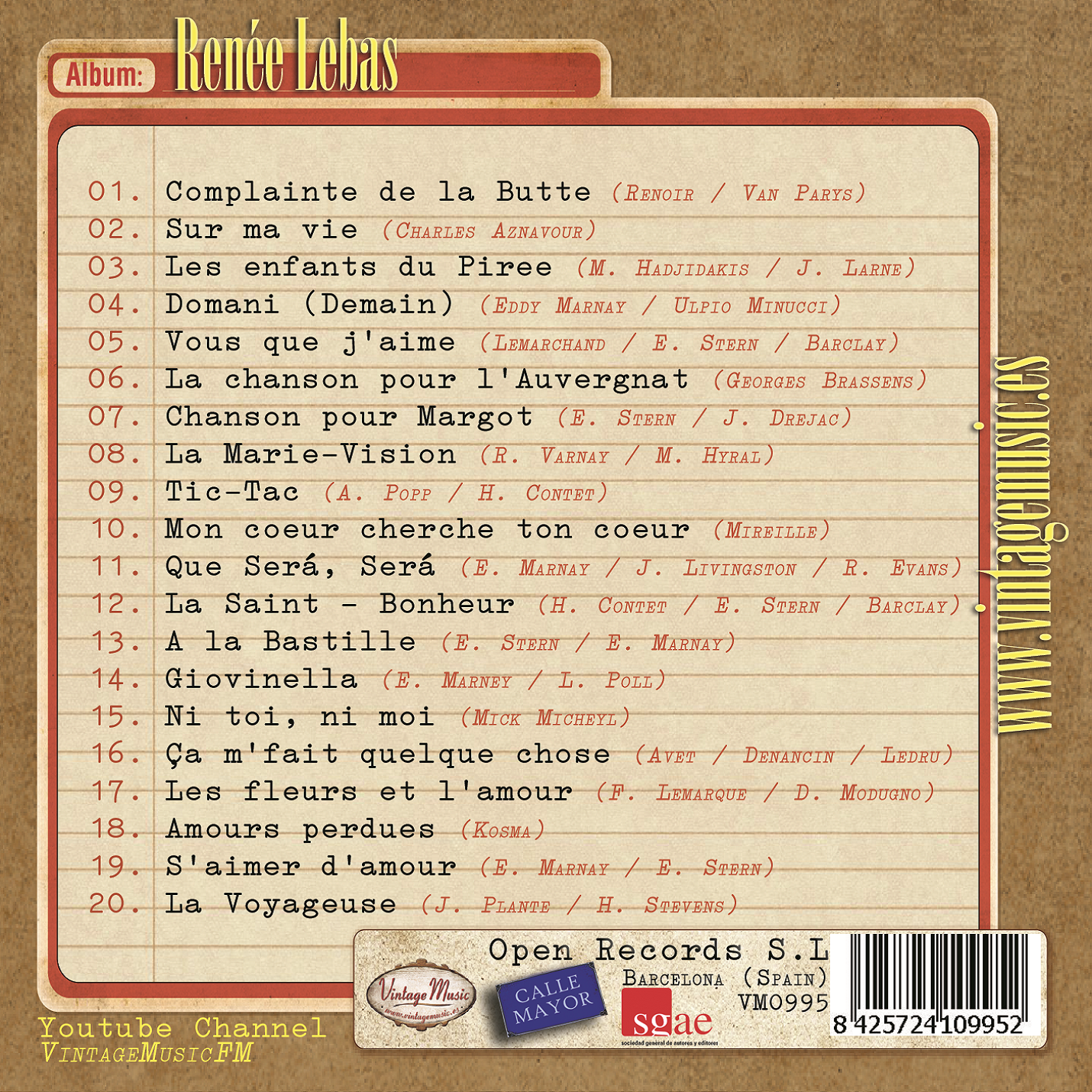 Renée Lebas (Colección Vintage Music)