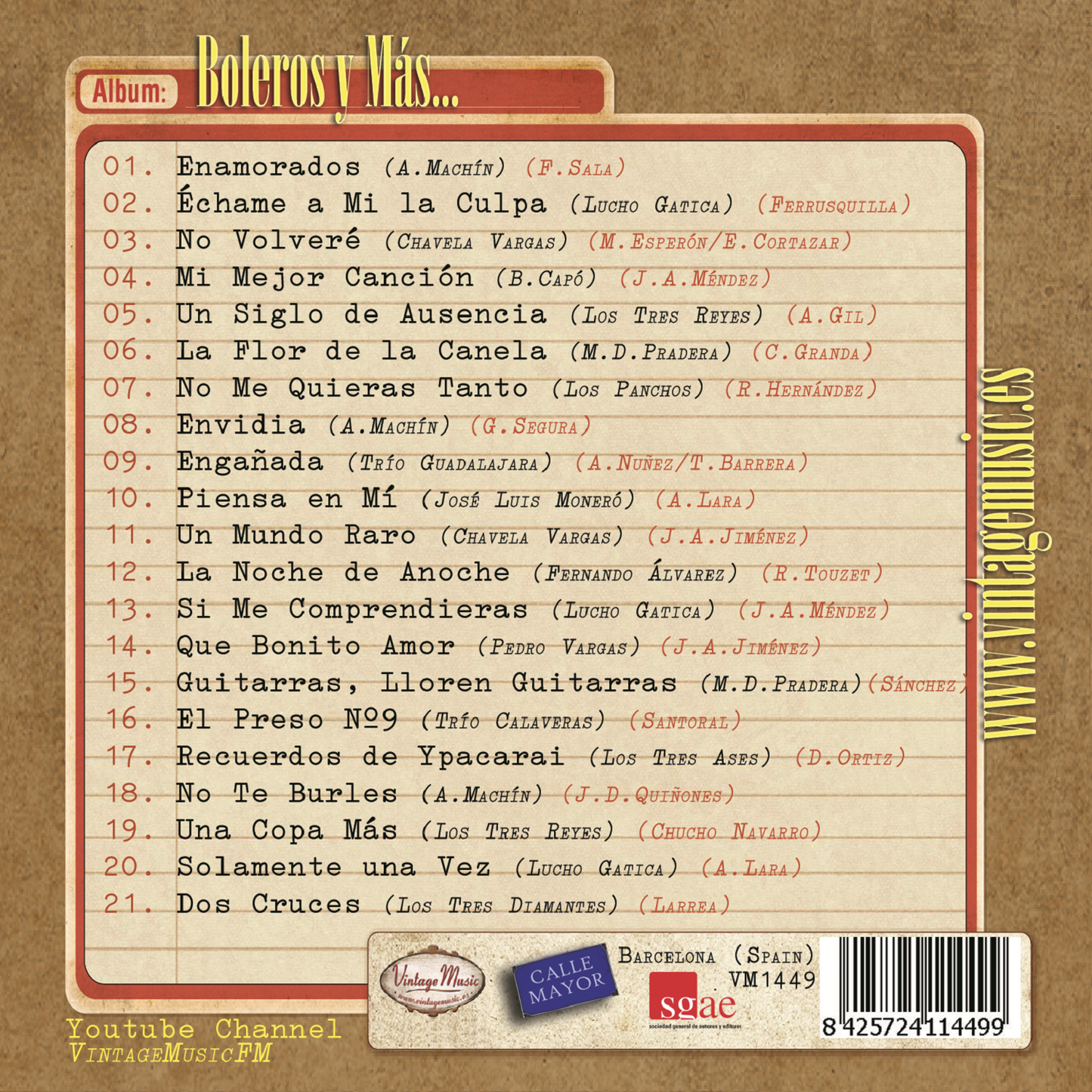 Boleros y Más (Colección Vintage Music)
