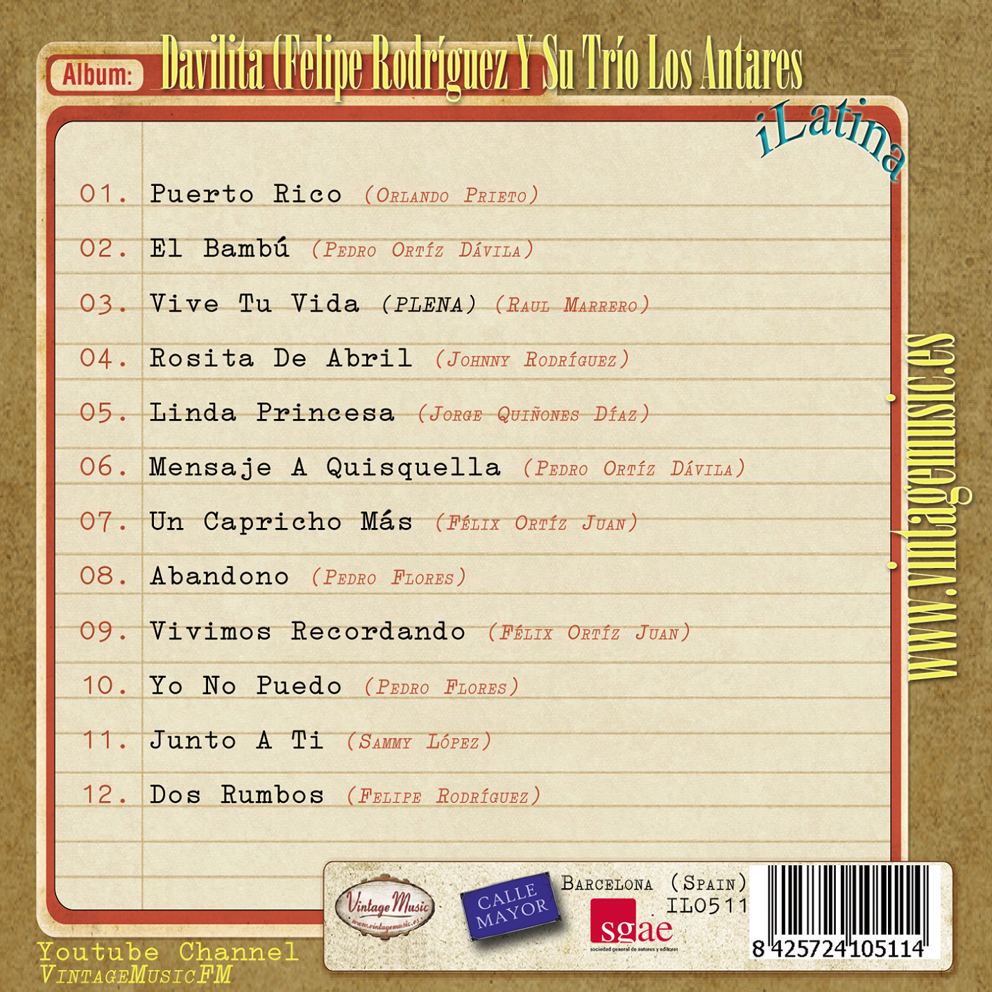 Davilita, Felipe Rodríguez y Los Tres Antares (Colección iLatina)