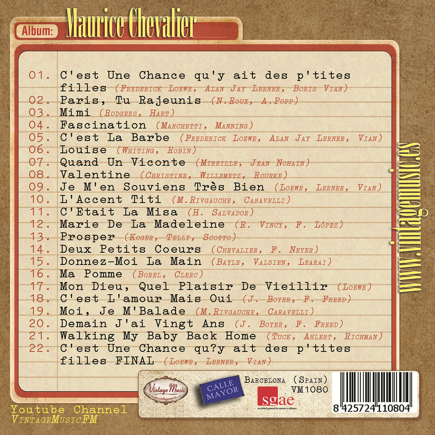 Maurice Chevalier (Colección Vintage Music)