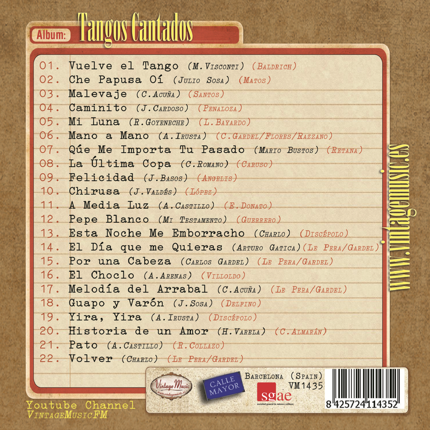 Tangos Cantados (Colección Vintage Music)