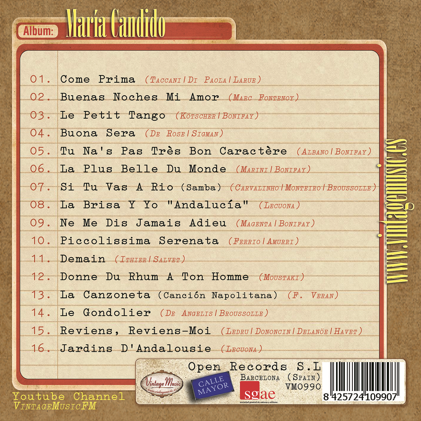 María Cándido (Colección Vintage Music)