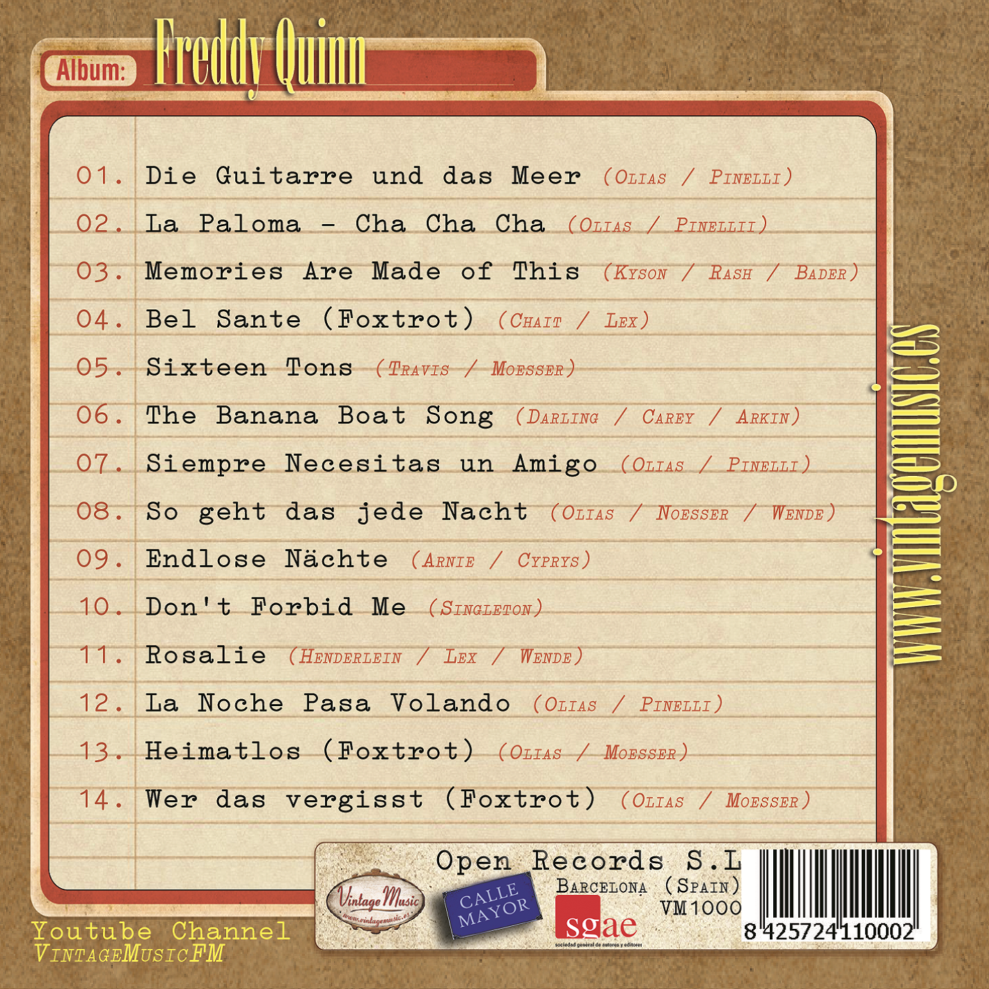 Freddy Quinn (Colección Vintage Music)