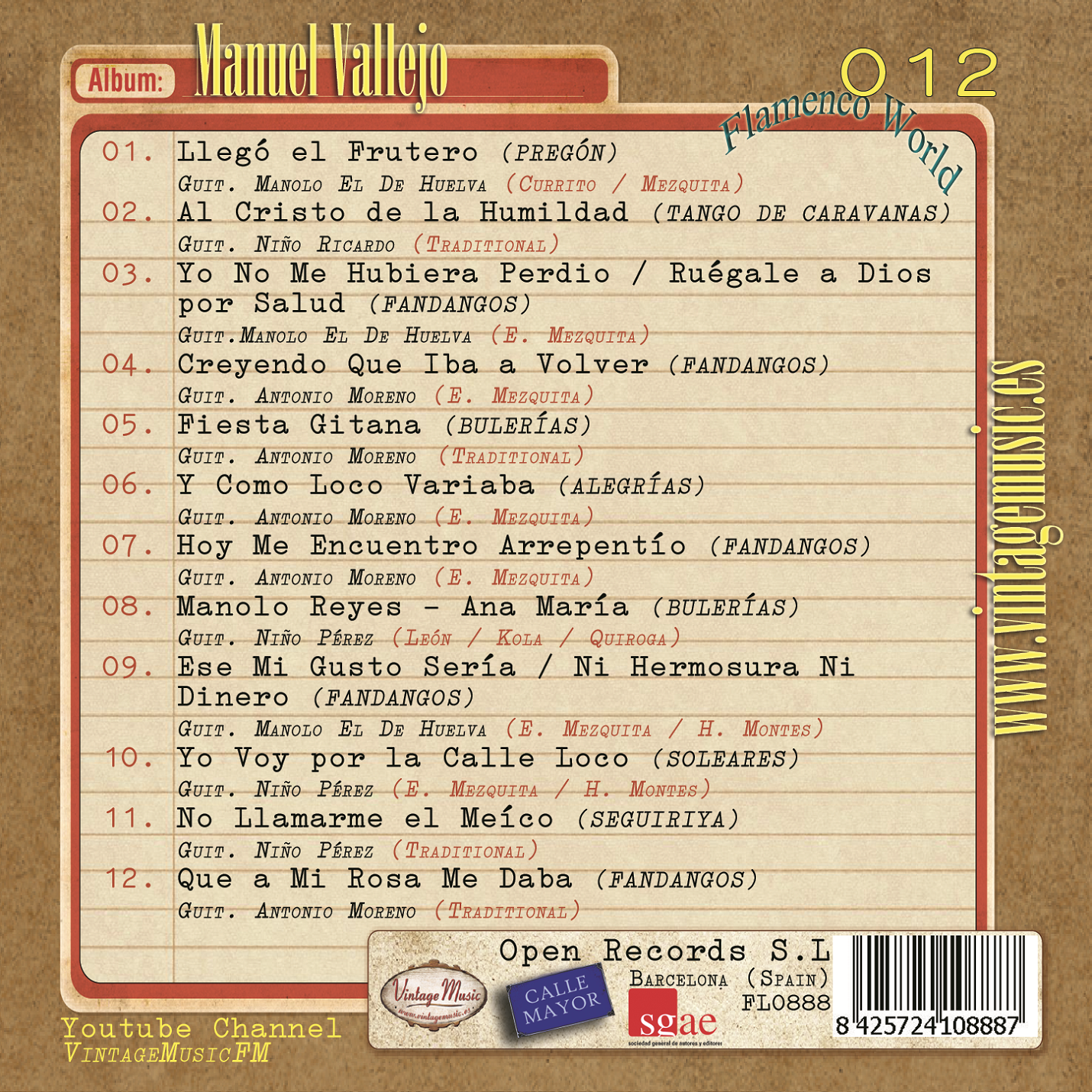 Manuel Vallejo (Colección Flamenco - #12)