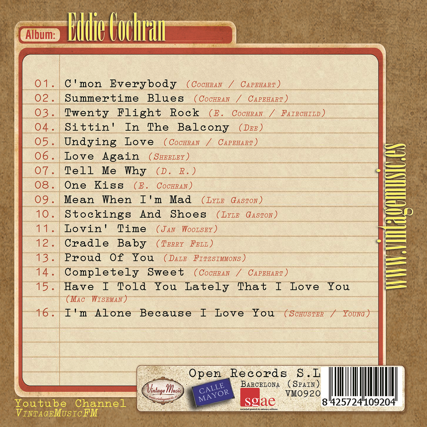 Eddie Cochran (Colección Vintage Music)