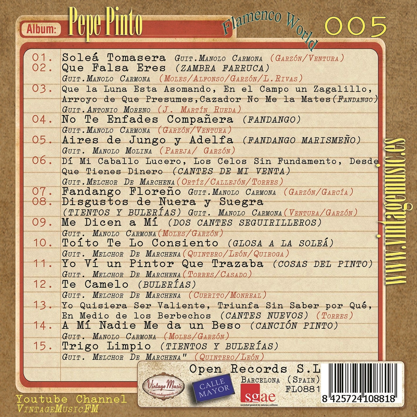 Pepe Pinto (Colección Flamenco - #05)