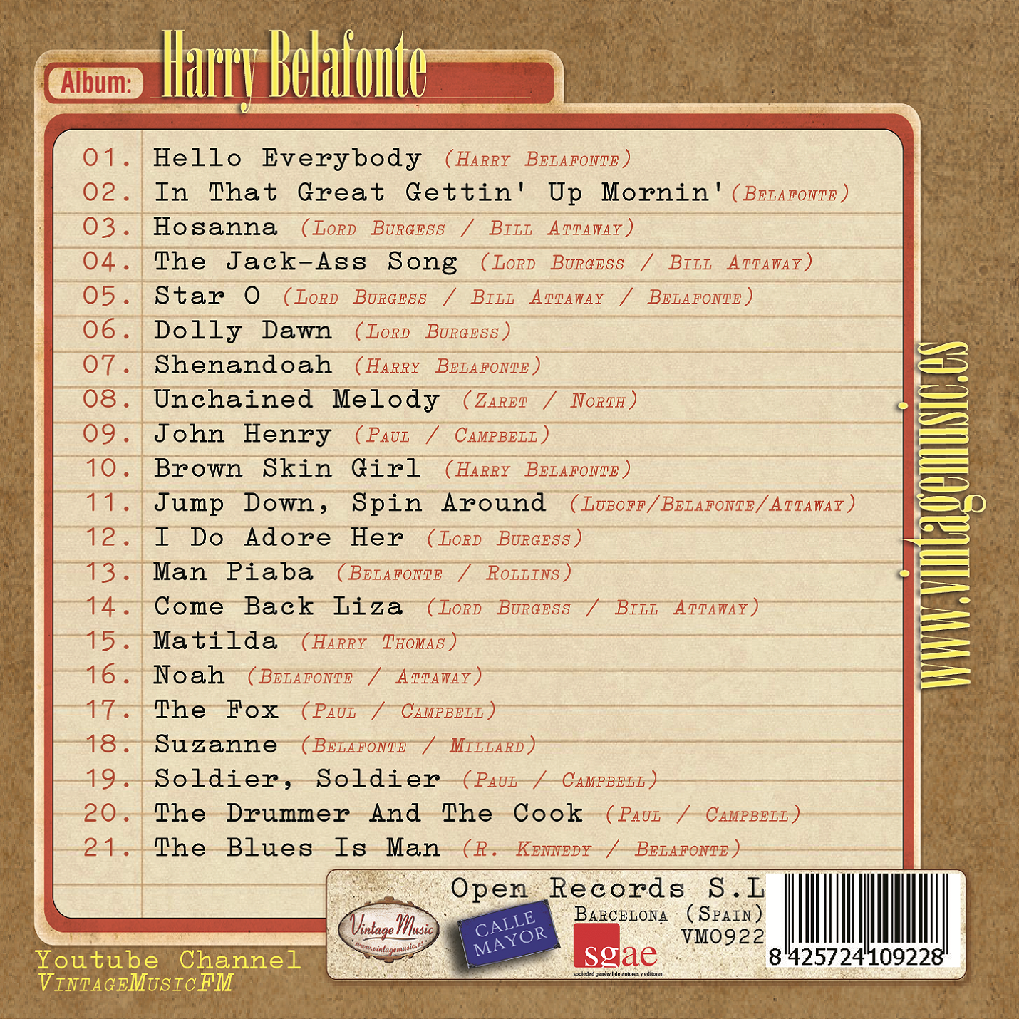 Harry Belafonte (Colección Vintage Music)