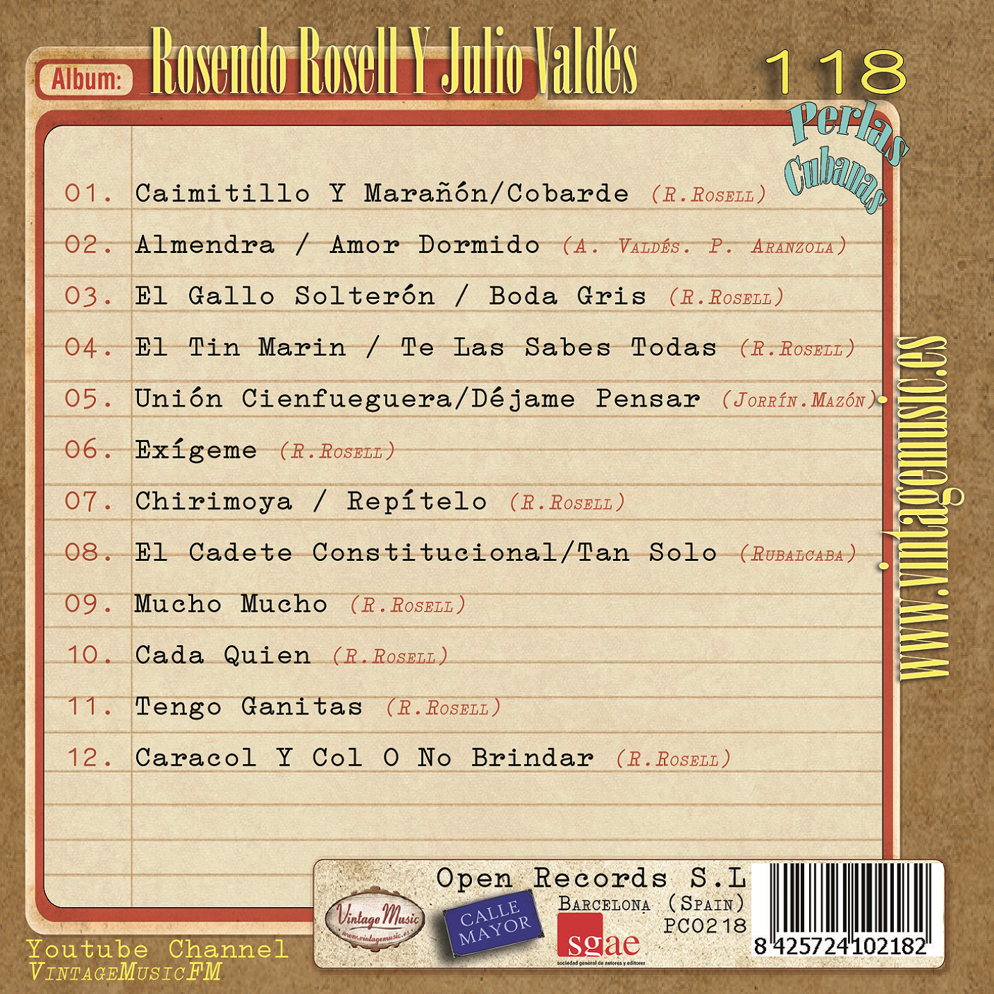 Rosendo Rosell (Colección Perlas Cubanas - #118)