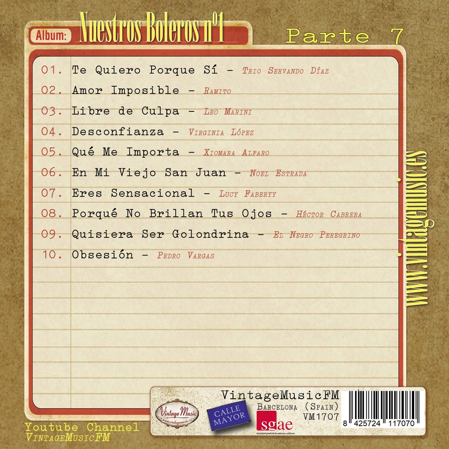 Nuestros Boleros - Parte 1. Vol 7 (Colección Vintage Music)